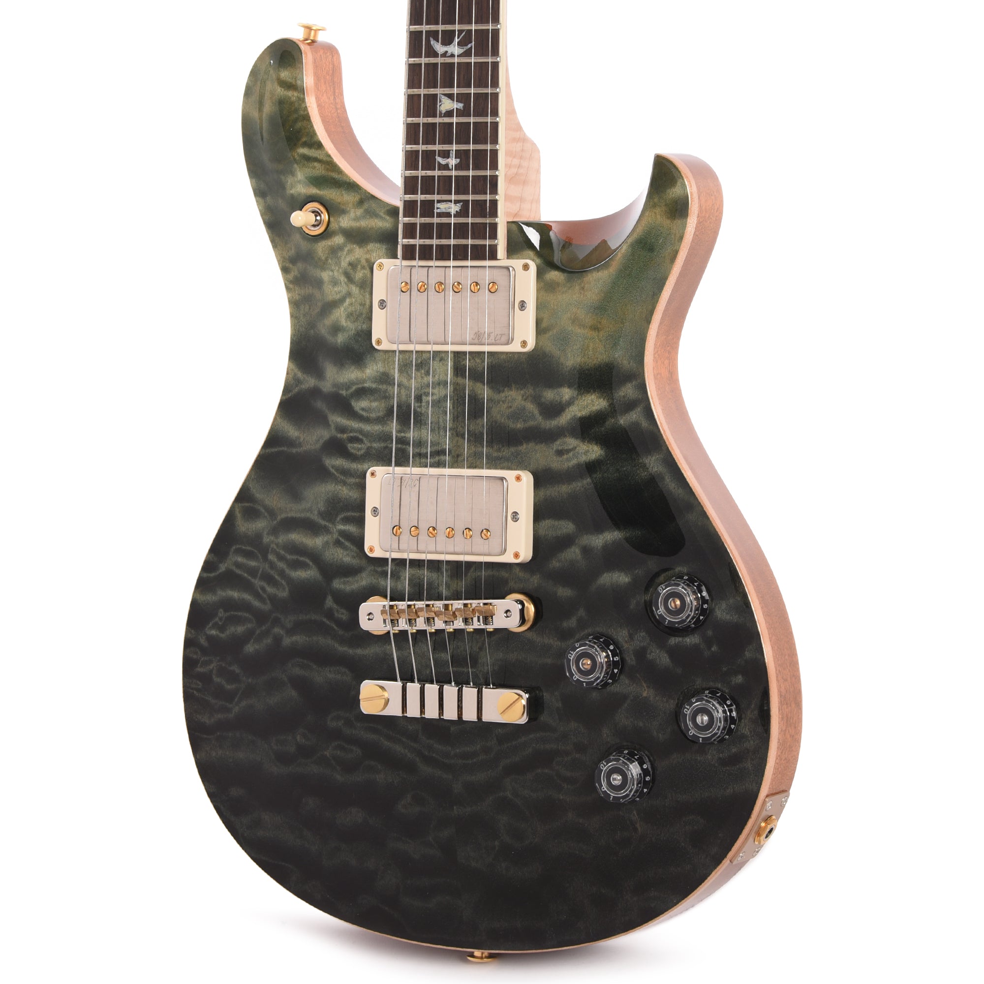PRS Wood Library McCarty 594 10-Top Quilt Trampas Green Fade w/Figured Stained Maple Neck & Cocobolo Fingerboard Electric Guitars / Solid Body