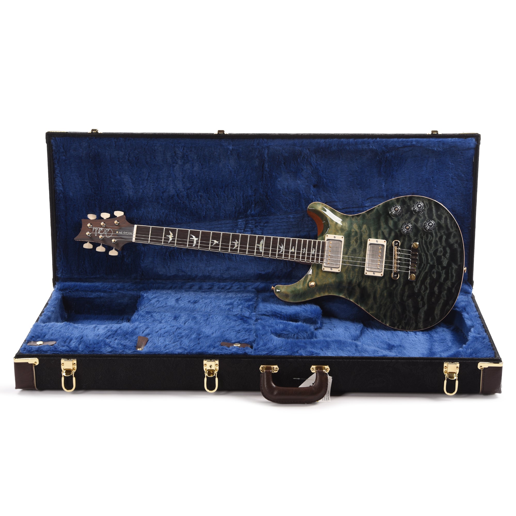 PRS Wood Library McCarty 594 10-Top Quilt Trampas Green Fade w/Figured Stained Maple Neck & Cocobolo Fingerboard Electric Guitars / Solid Body