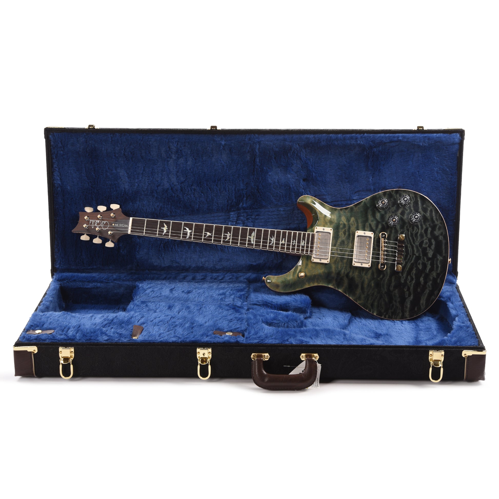 PRS Wood Library McCarty 594 10-Top Quilt Trampas Green Fade w/Figured Stained Maple Neck & Cocobolo Fingerboard Electric Guitars / Solid Body