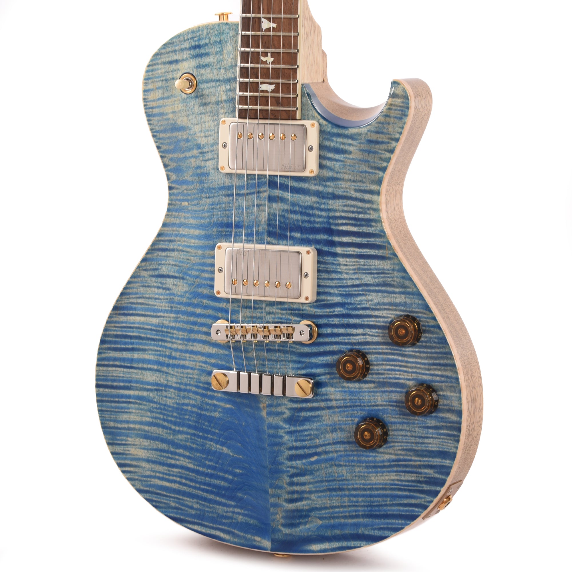 PRS Wood Library McCarty 594 Singlecut 10-Top Flame Faded Blue Jean w/Korina Body/Neck & Brazilian Rosewood Fingerboard Electric Guitars / Solid Body