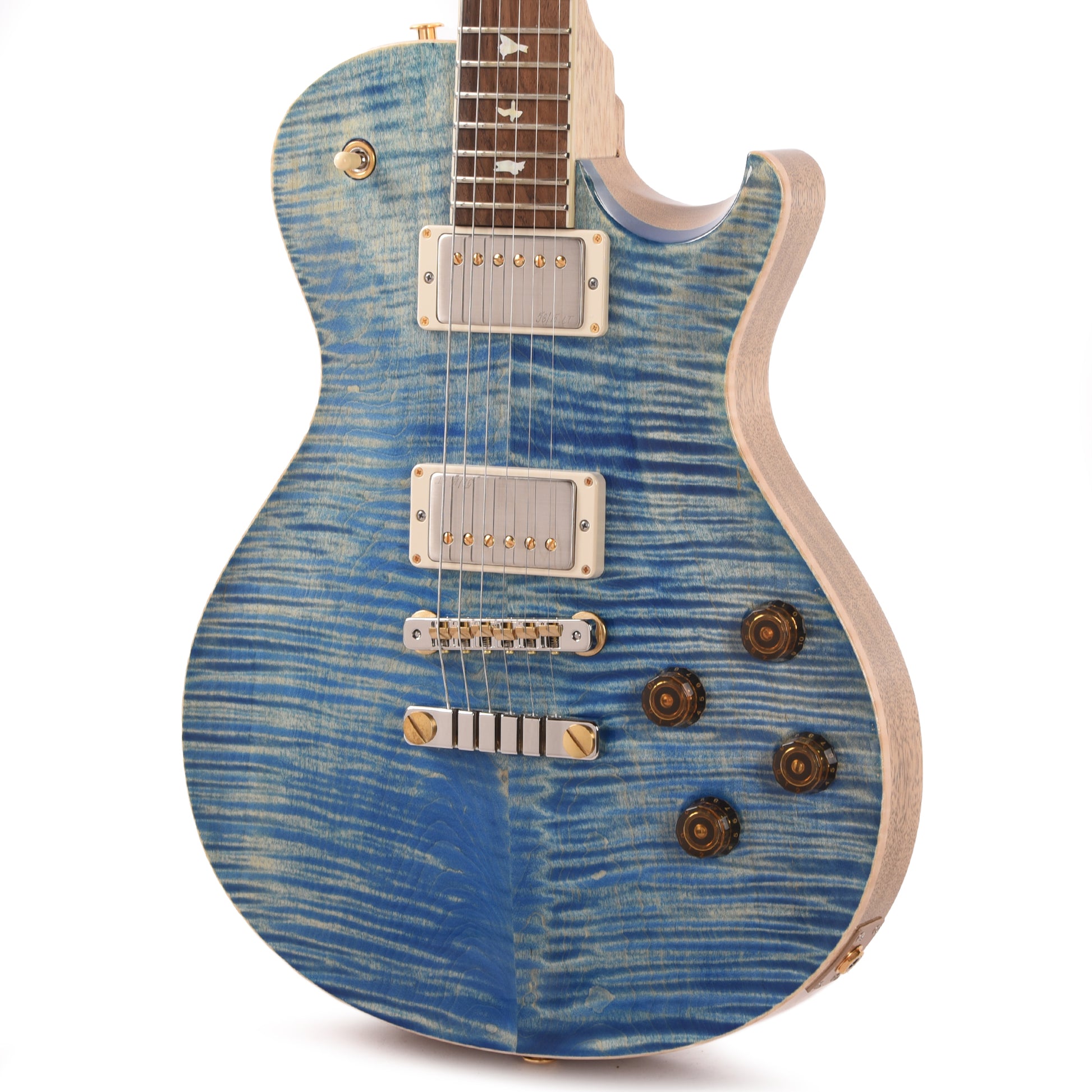 PRS Wood Library McCarty 594 Singlecut 10-Top Flame Faded Blue Jean w/Korina Body/Neck & Brazilian Rosewood Fingerboard Electric Guitars / Solid Body