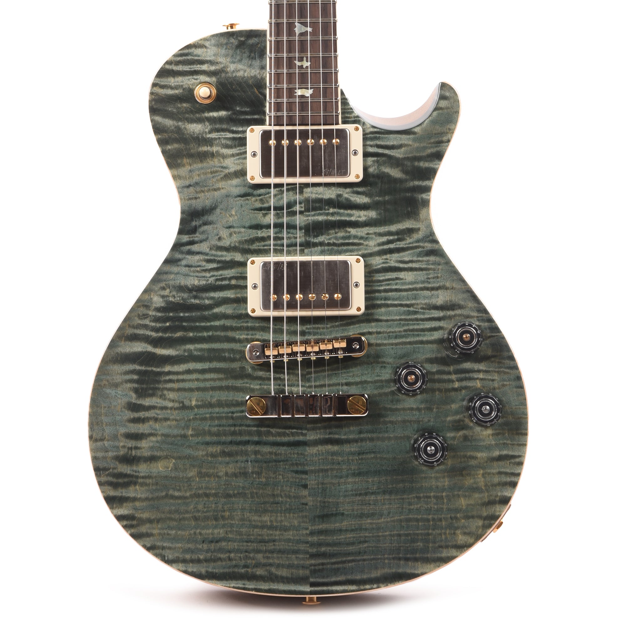 PRS Wood Library McCarty 594 Singlecut 10-Top Flame Trampas Green w/Korina Body/Neck & Brazilian Rosewood Fingerboard Electric Guitars / Solid Body
