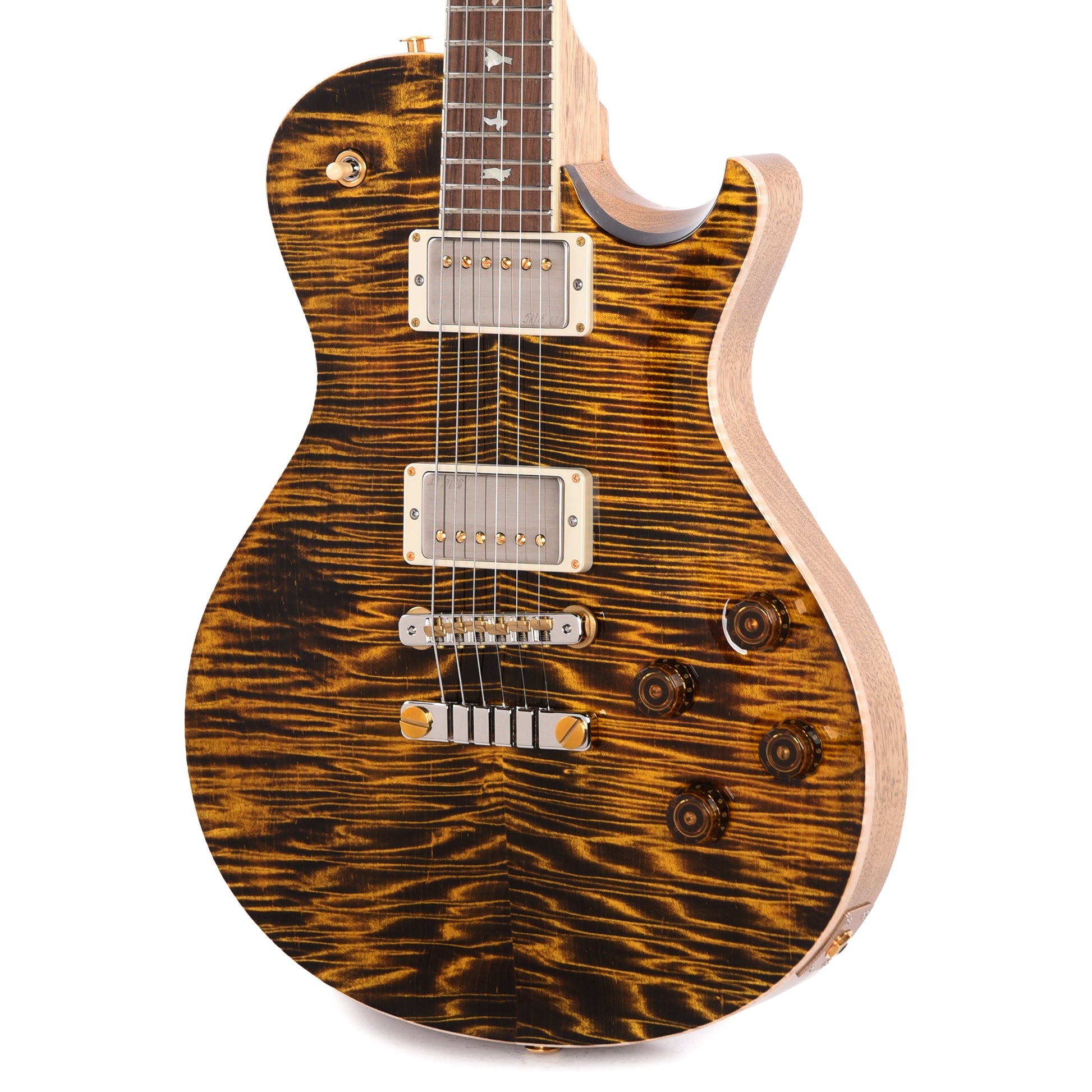 PRS Wood Library McCarty 594 Singlecut 10-Top Flame Yellow Tiger w/Korina Body/Neck & Brazilian Rosewood Fingerboard Electric Guitars / Solid Body