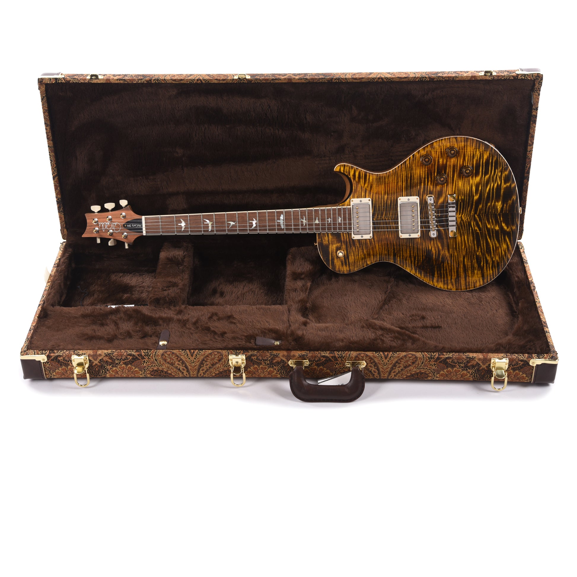 PRS Wood Library McCarty 594 Singlecut 10-Top Flame Yellow Tiger w/Korina Body/Neck & Brazilian Rosewood Fingerboard Electric Guitars / Solid Body