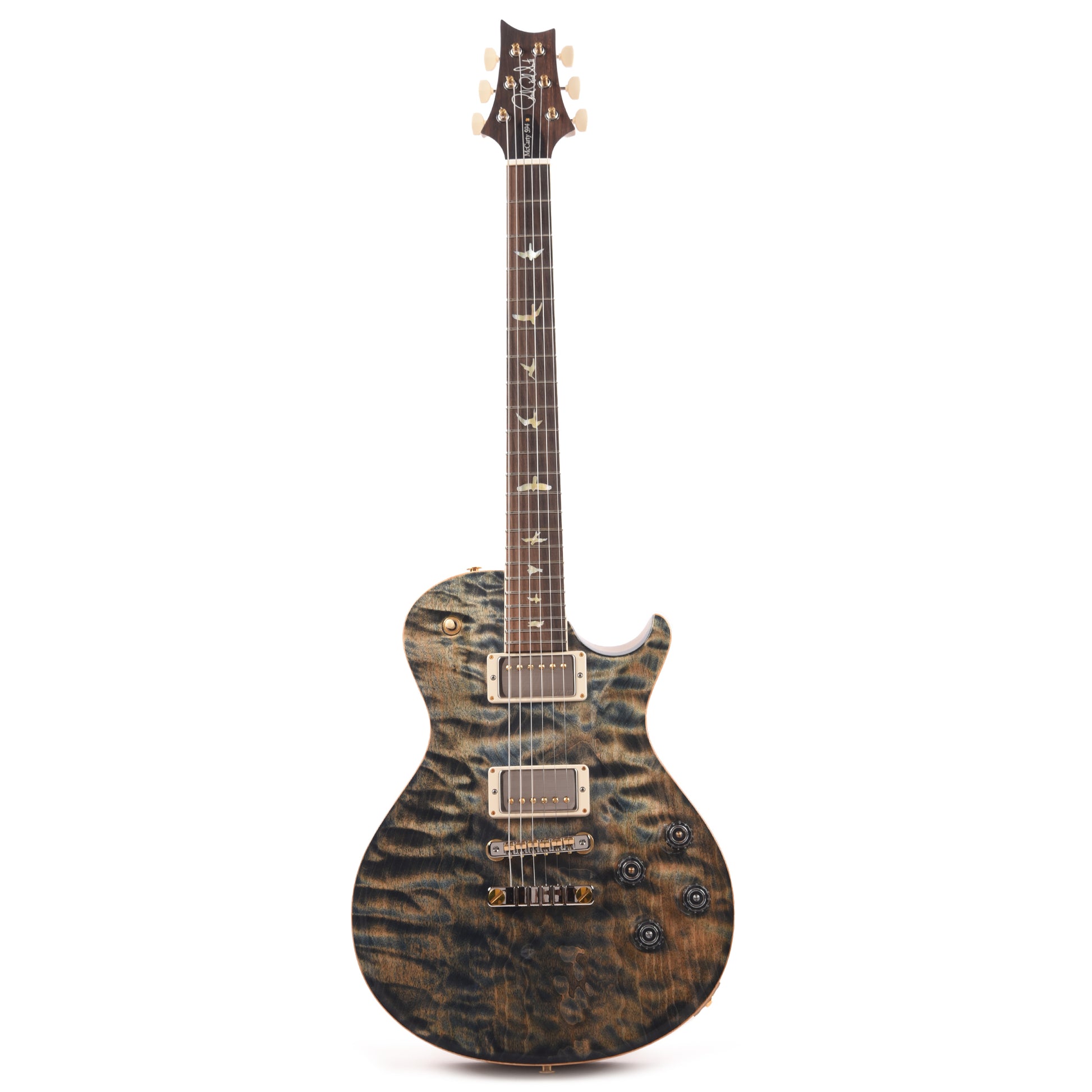 PRS Wood Library McCarty 594 Singlecut 10-Top Quilt Faded Whale Blue w/Korina Body/Neck & Brazilian Rosewood Fingerboard Electric Guitars / Solid Body