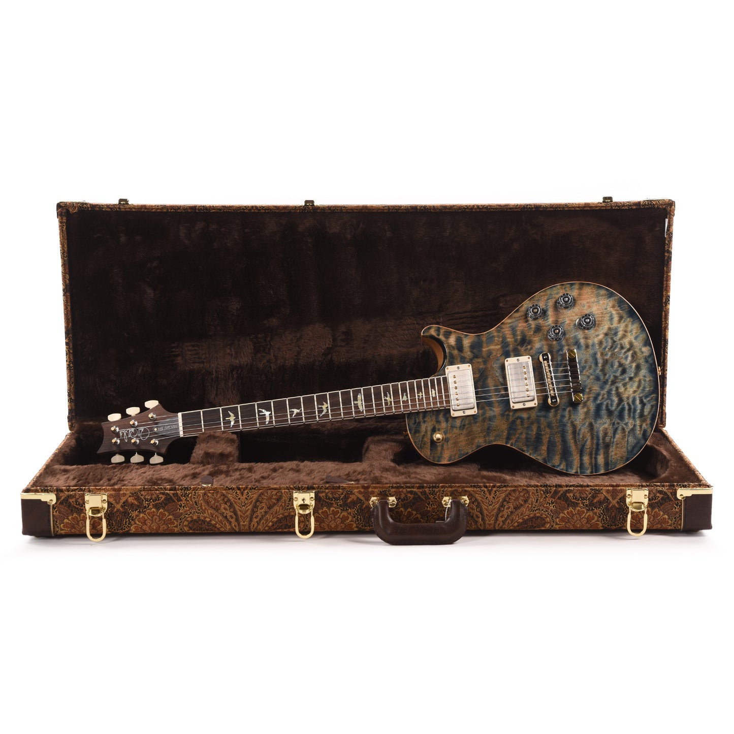 PRS Wood Library McCarty 594 Singlecut 10-Top Quilt Faded Whale Blue w/Korina Body/Neck & Brazilian Rosewood Fingerboard Electric Guitars / Solid Body