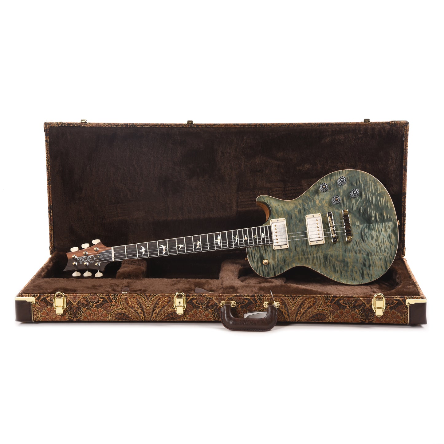 PRS Wood Library McCarty 594 Singlecut 10-Top Quilt Trampas Green w/Korina Body/Neck & Brazilian Rosewood Fingerboard Electric Guitars / Solid Body