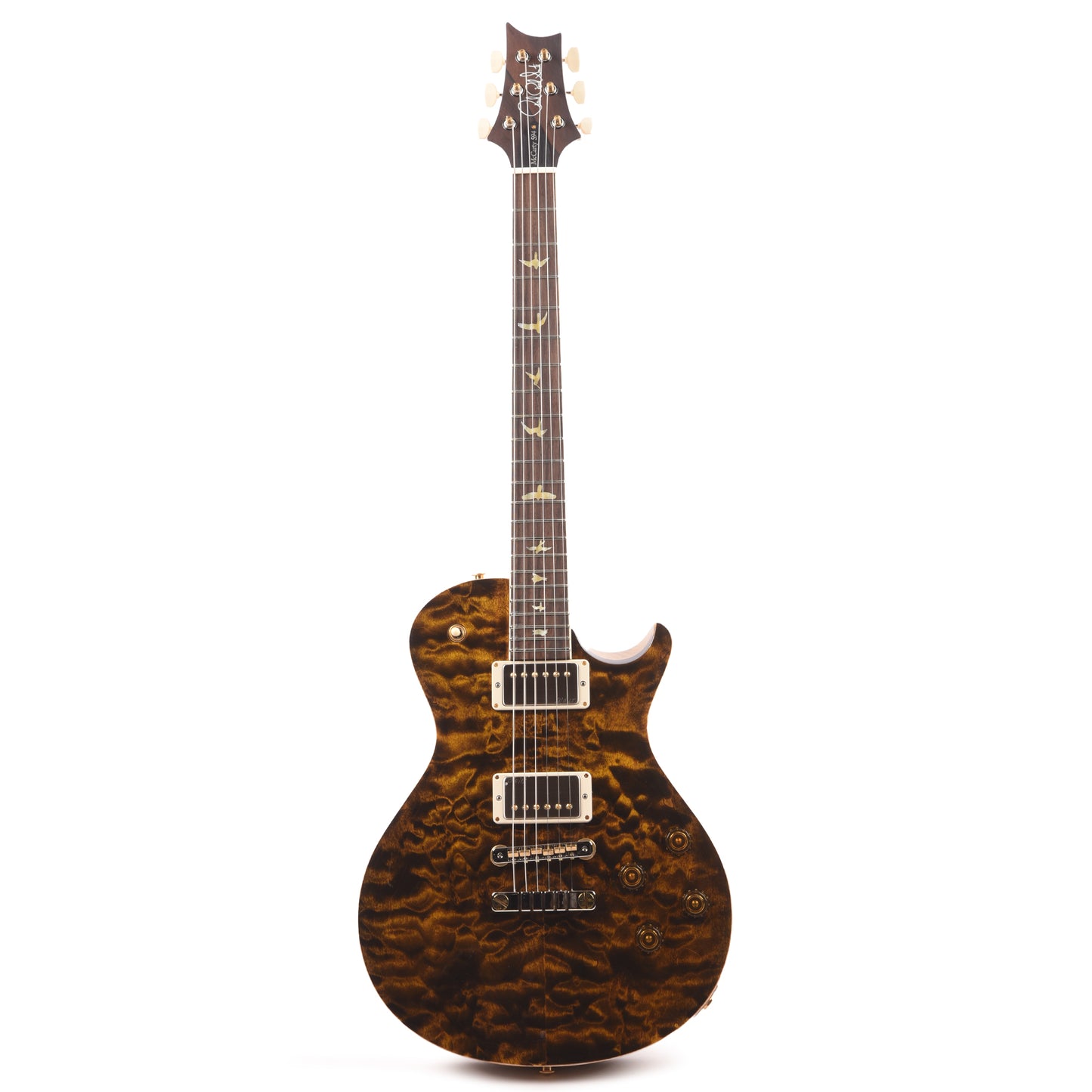 PRS Wood Library McCarty 594 Singlecut 10-Top Quilt Yellow Tiger w/Korina Body/Neck & Brazilian Rosewood Fingerboard Electric Guitars / Solid Body