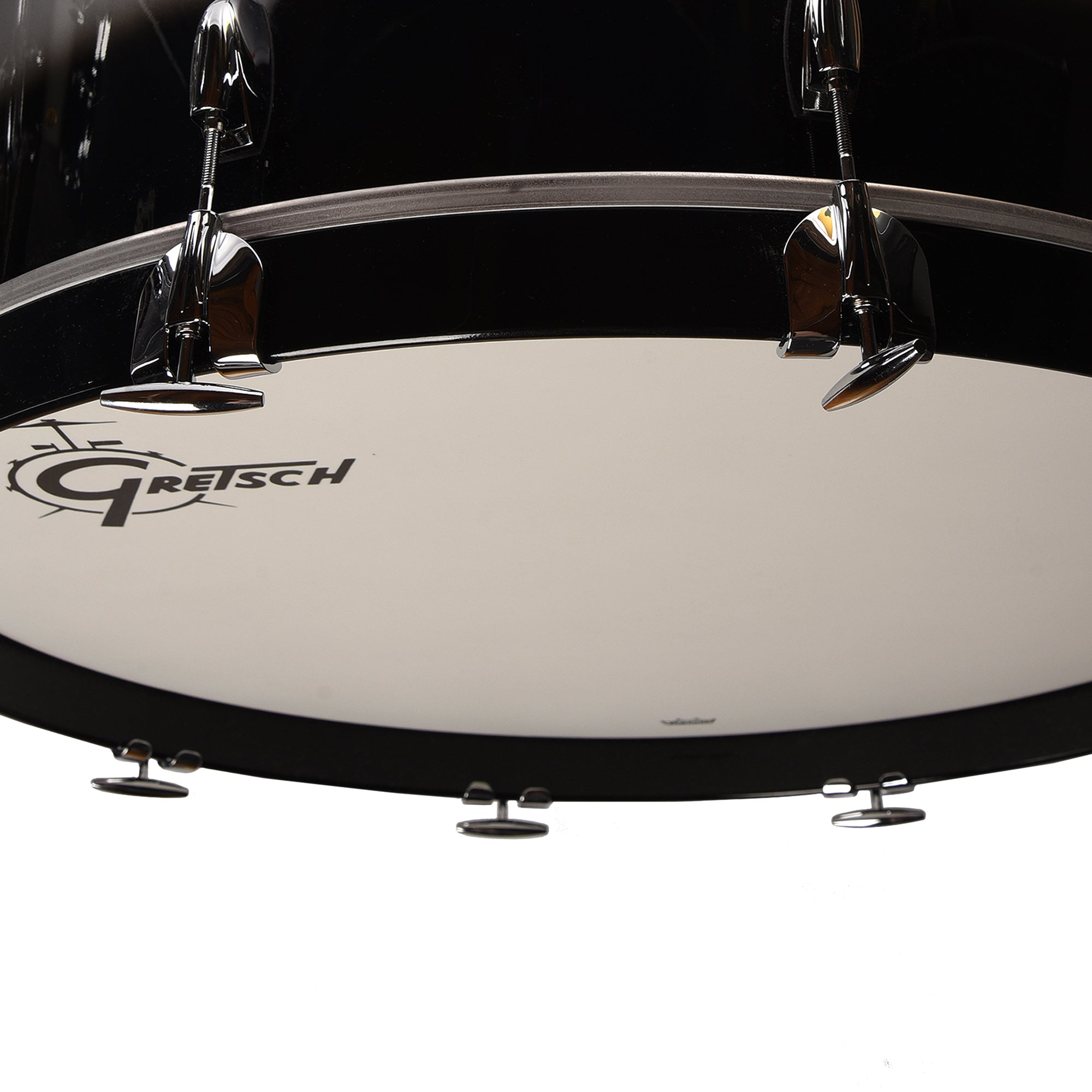 Gretsch USA Custom 14/18/26 3pc. Drum Kit Black/Silver Duco Gloss w/T-Rods