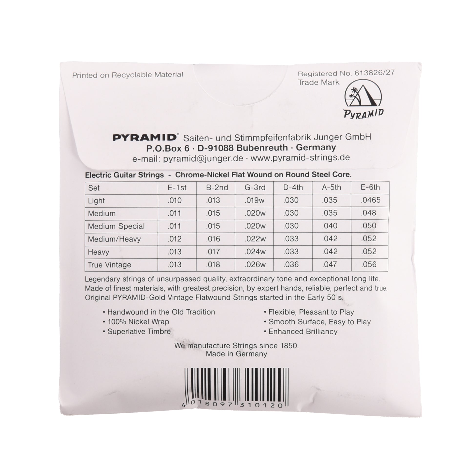 Pyramid Gold 12 Light Electric Guitar Strings 10-465 Accessories / Strings / Guitar Strings