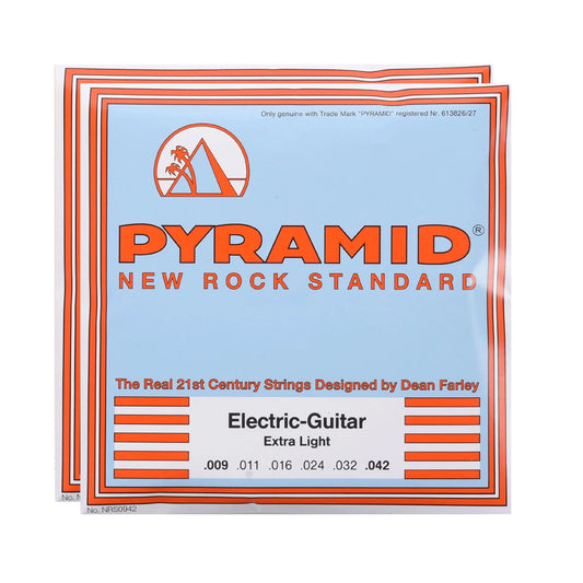 Pyramid New Rock Standard Electric Guitar Strings Extra Light 9-42 2 Pack Bundle Accessories / Strings / Guitar Strings