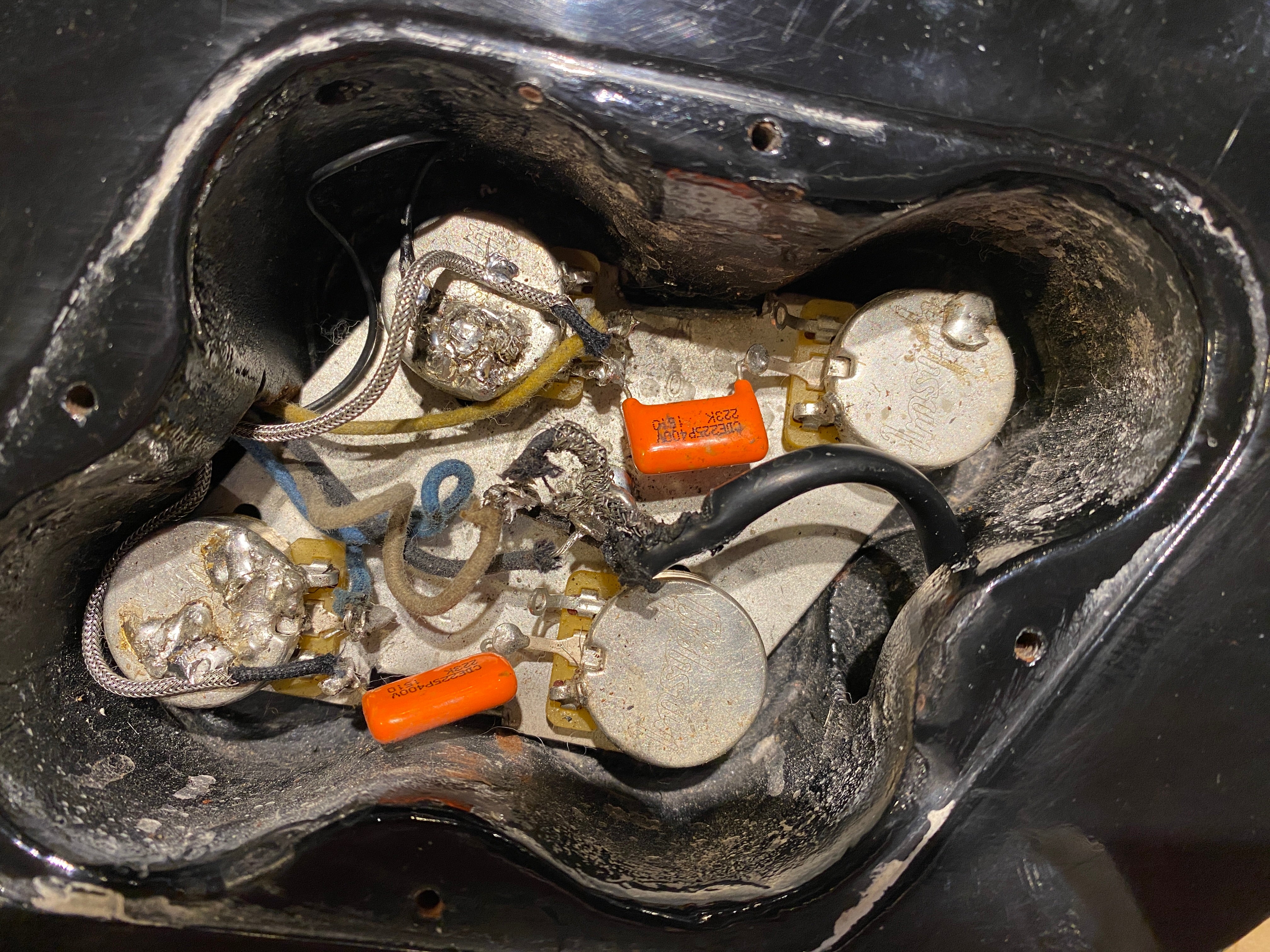 Gibson Les Paul Deluxe Black Refin 1970s