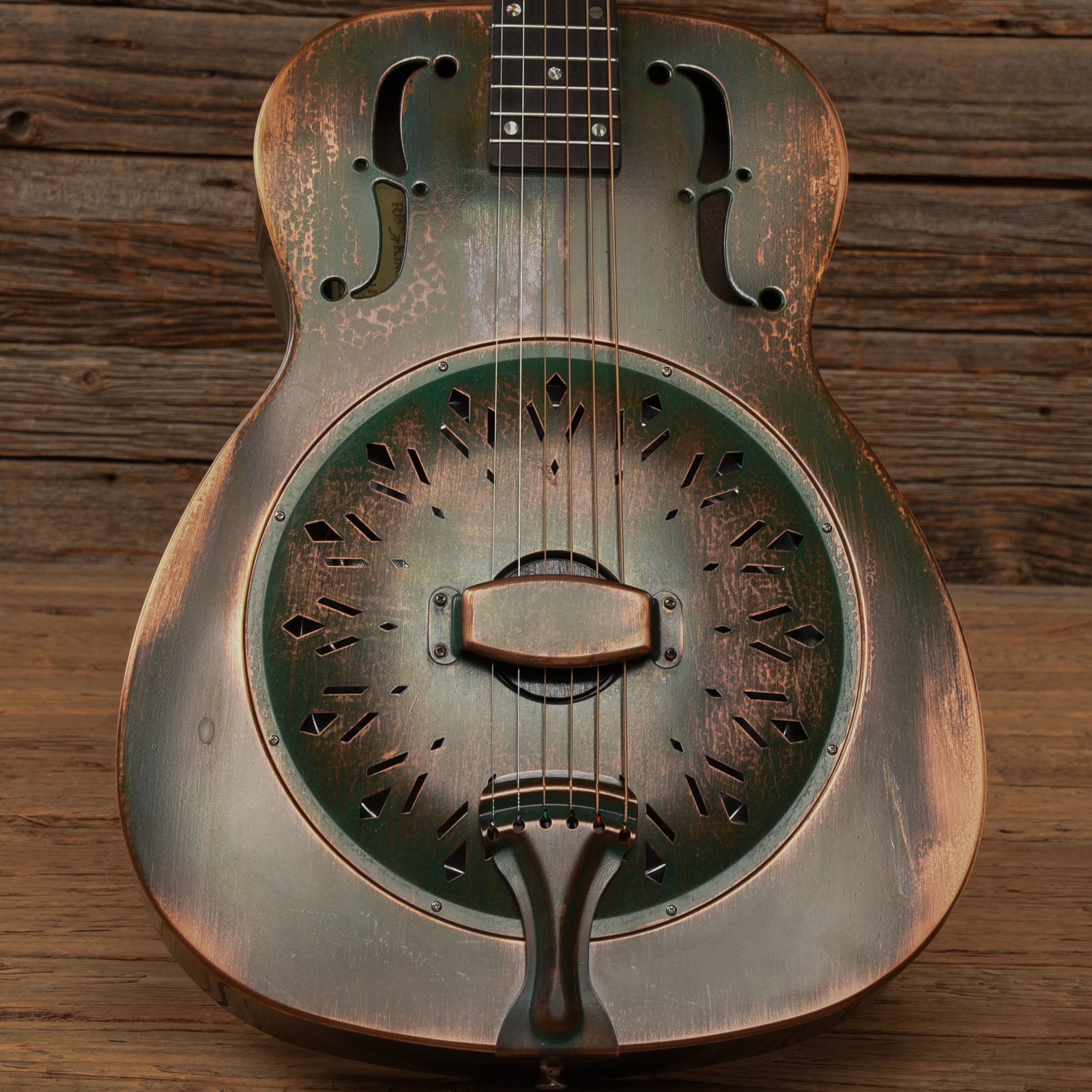 Recording King RM-997-VG Distressed Vintage Green  LEFTY