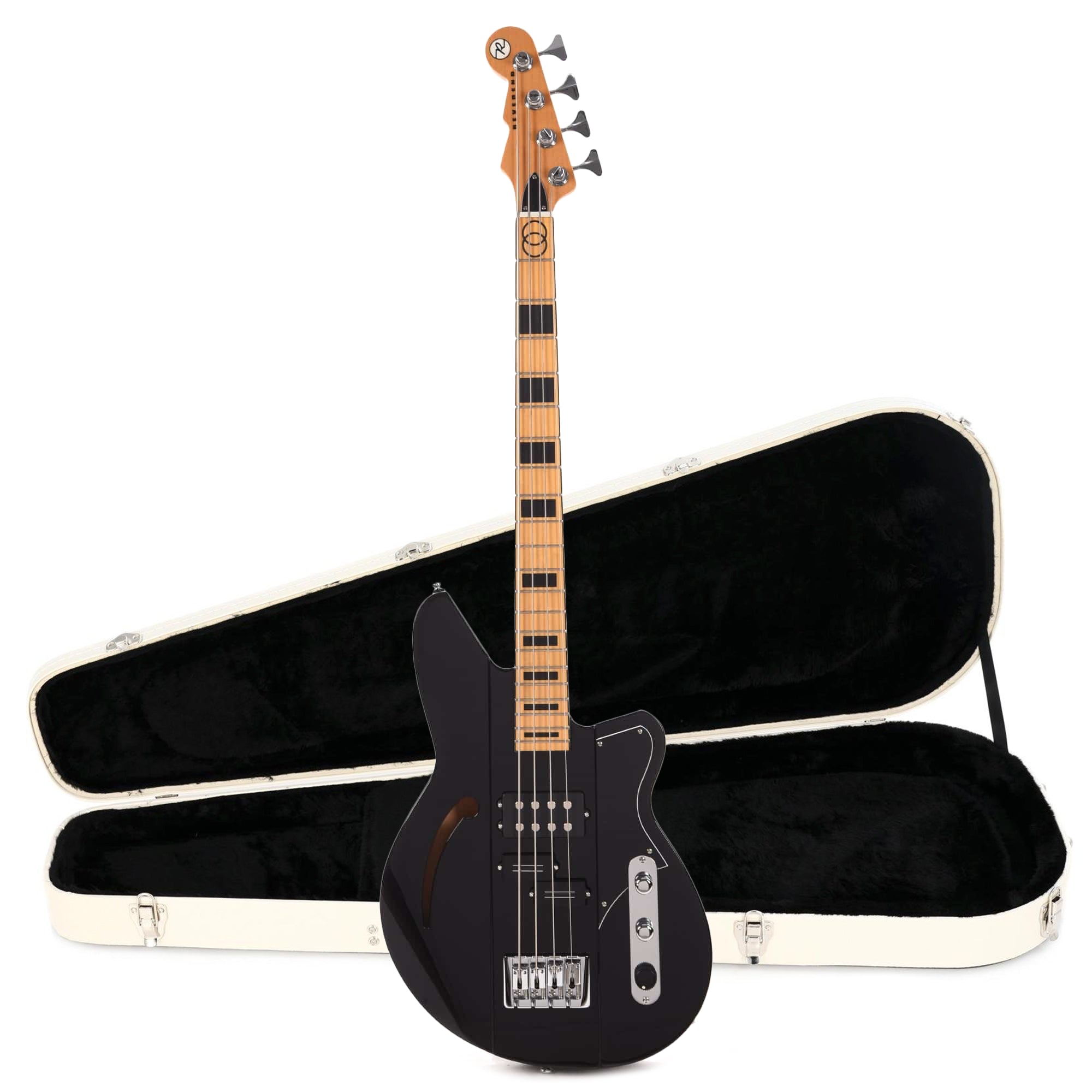 Reverend Brad Houser Signature Midnight Black Hardshell Case Bundle Bass Guitars / 4-String