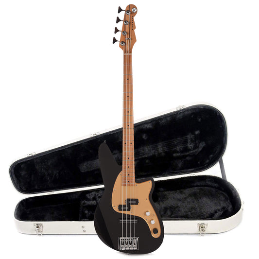 Reverend Decision P Midnight Black Hardshell Case Bundle Bass Guitars / 4-String