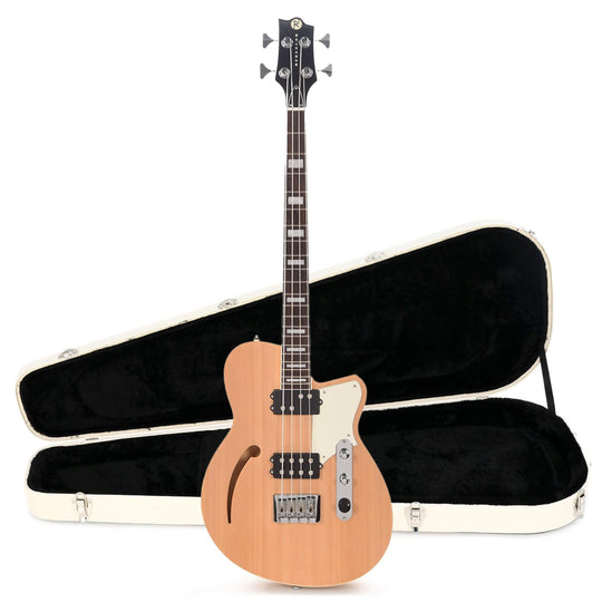 Reverend Dub King Bass Natural Hardshell Case Bundle Bass Guitars / 4-String