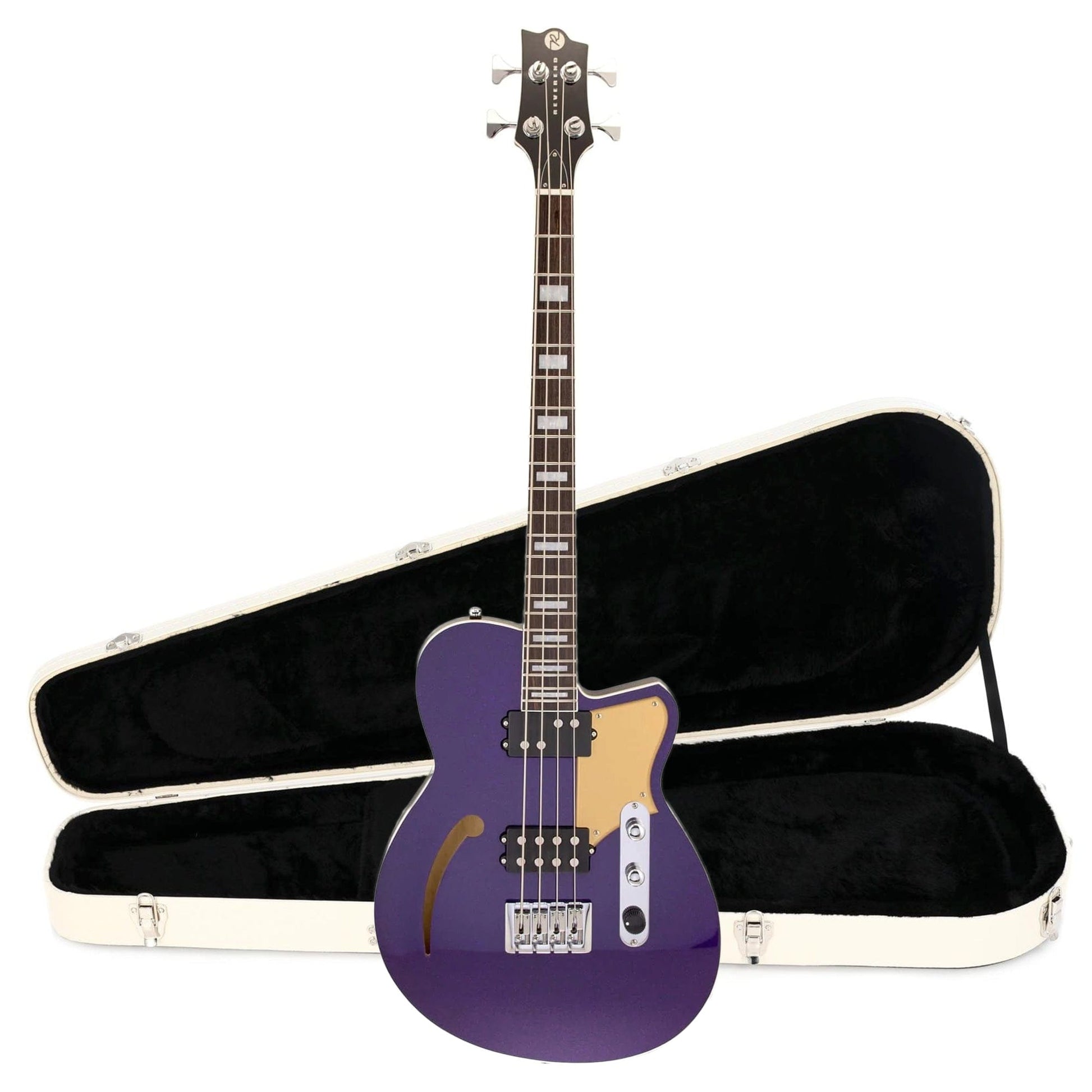 Reverend Linh Le Signature Lil Linhbacker Purple Sparkle Hardshell Case Bundle Bass Guitars / 4-String