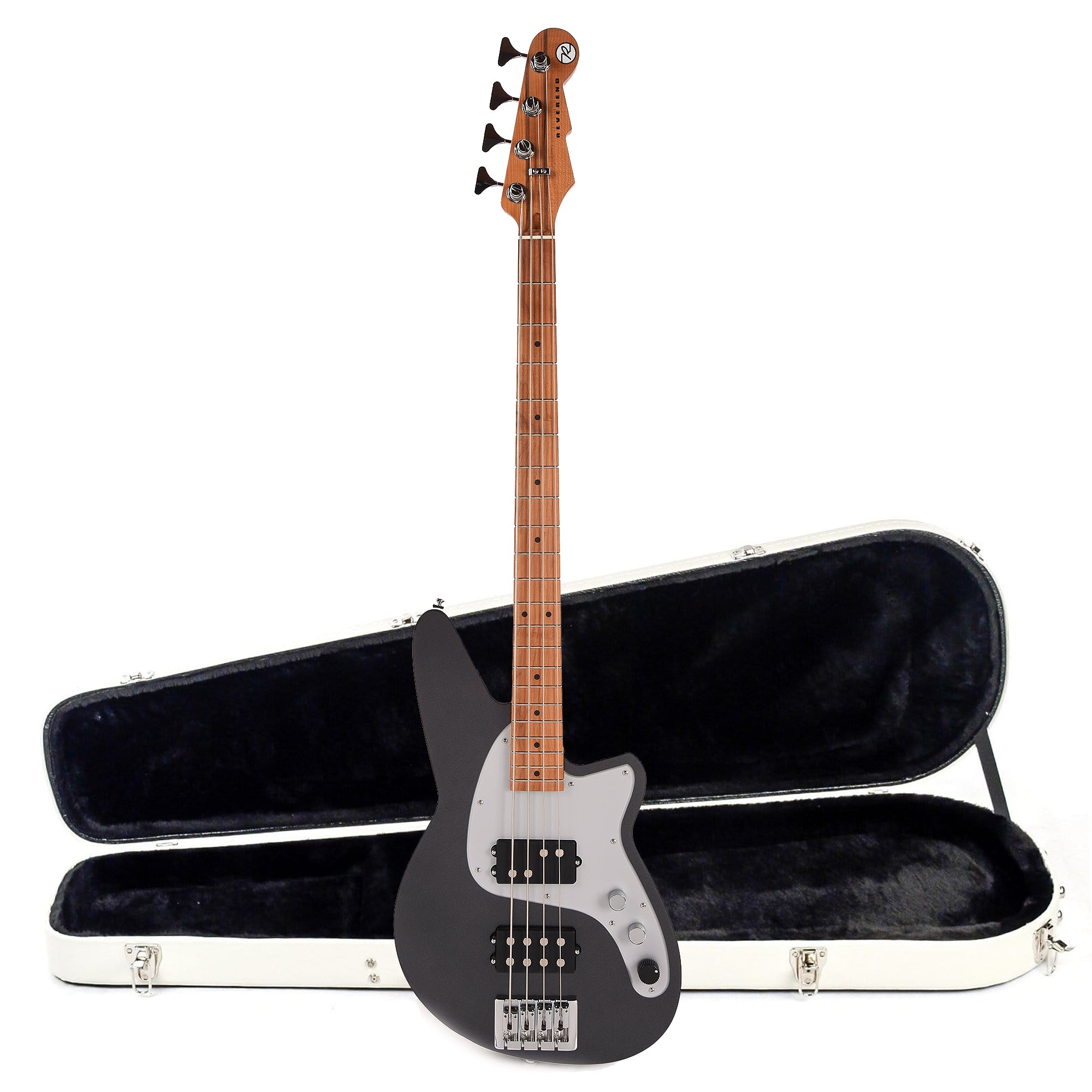 Reverend Mercalli 4 Bass Gunmetal Hardshell Case Bundle Bass Guitars / 4-String