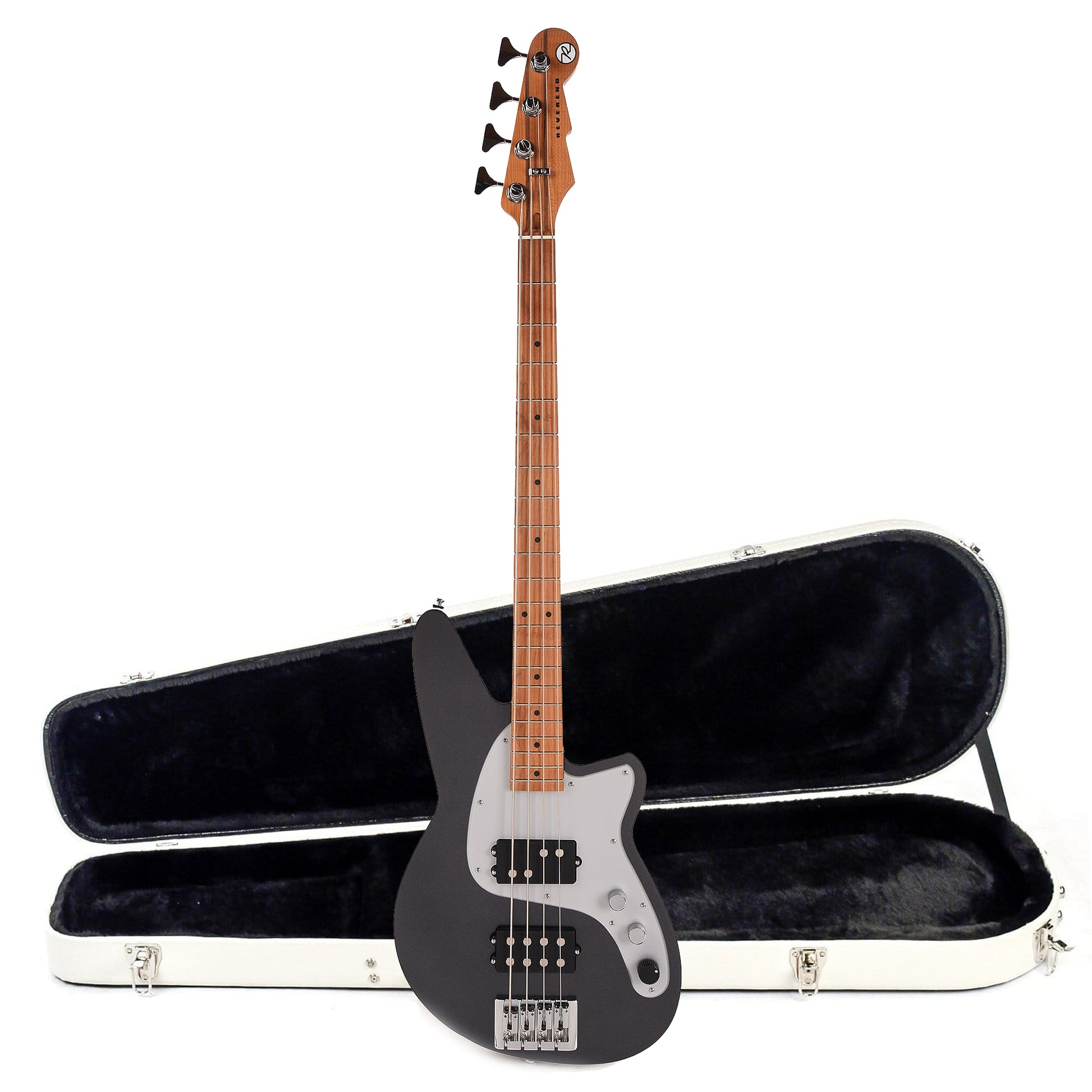 Reverend Mercalli 4 Bass Gunmetal Hardshell Case Bundle Bass Guitars / 4-String
