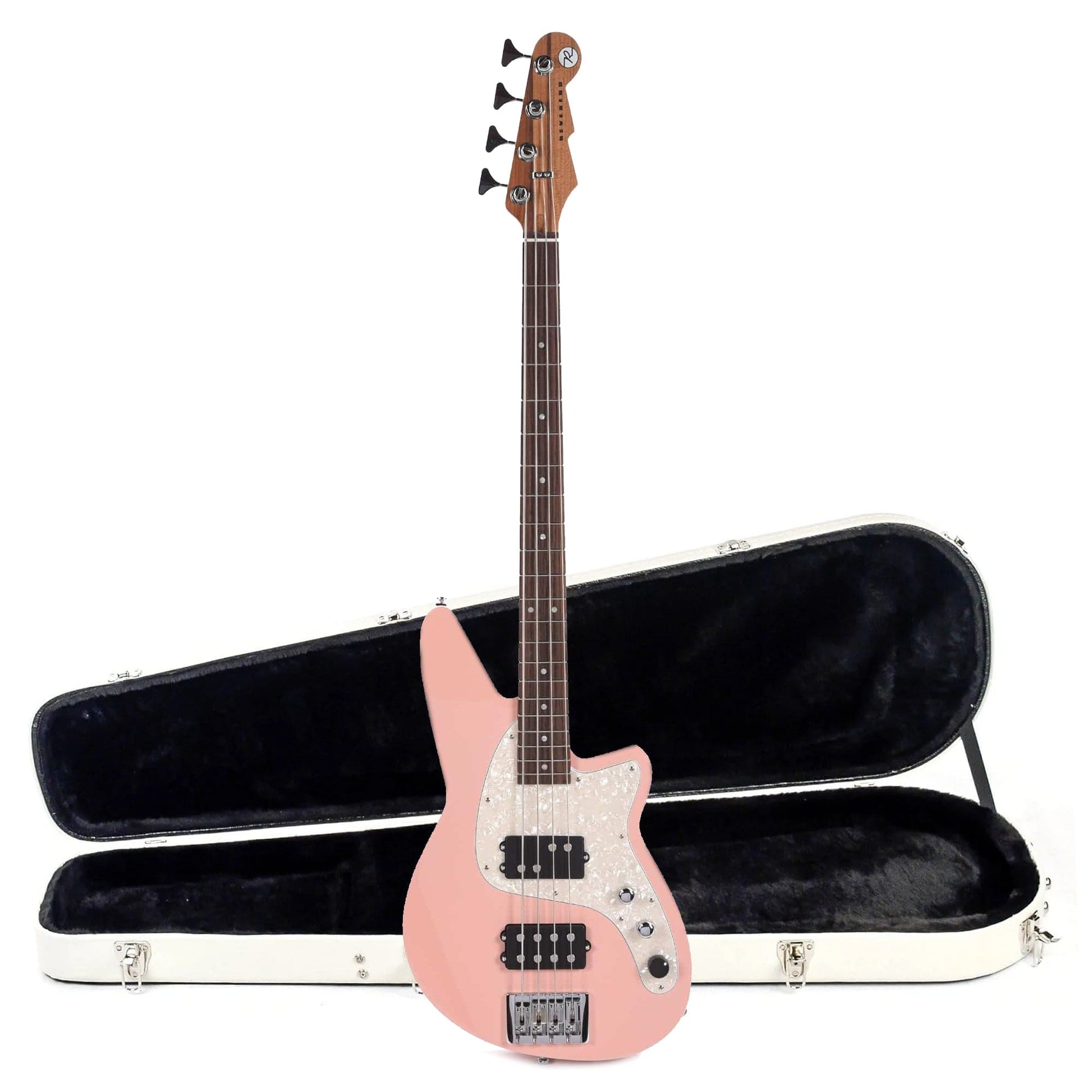 Reverend Mercalli 4 Bass Orchid Pink Hardshell Case Bundle Bass Guitars / 4-String