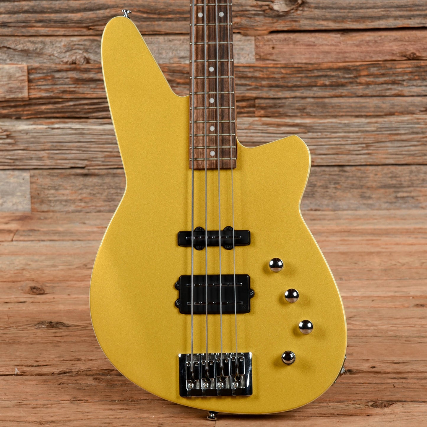 Reverend Raymond Gold Metallic Bass Guitars / 4-String