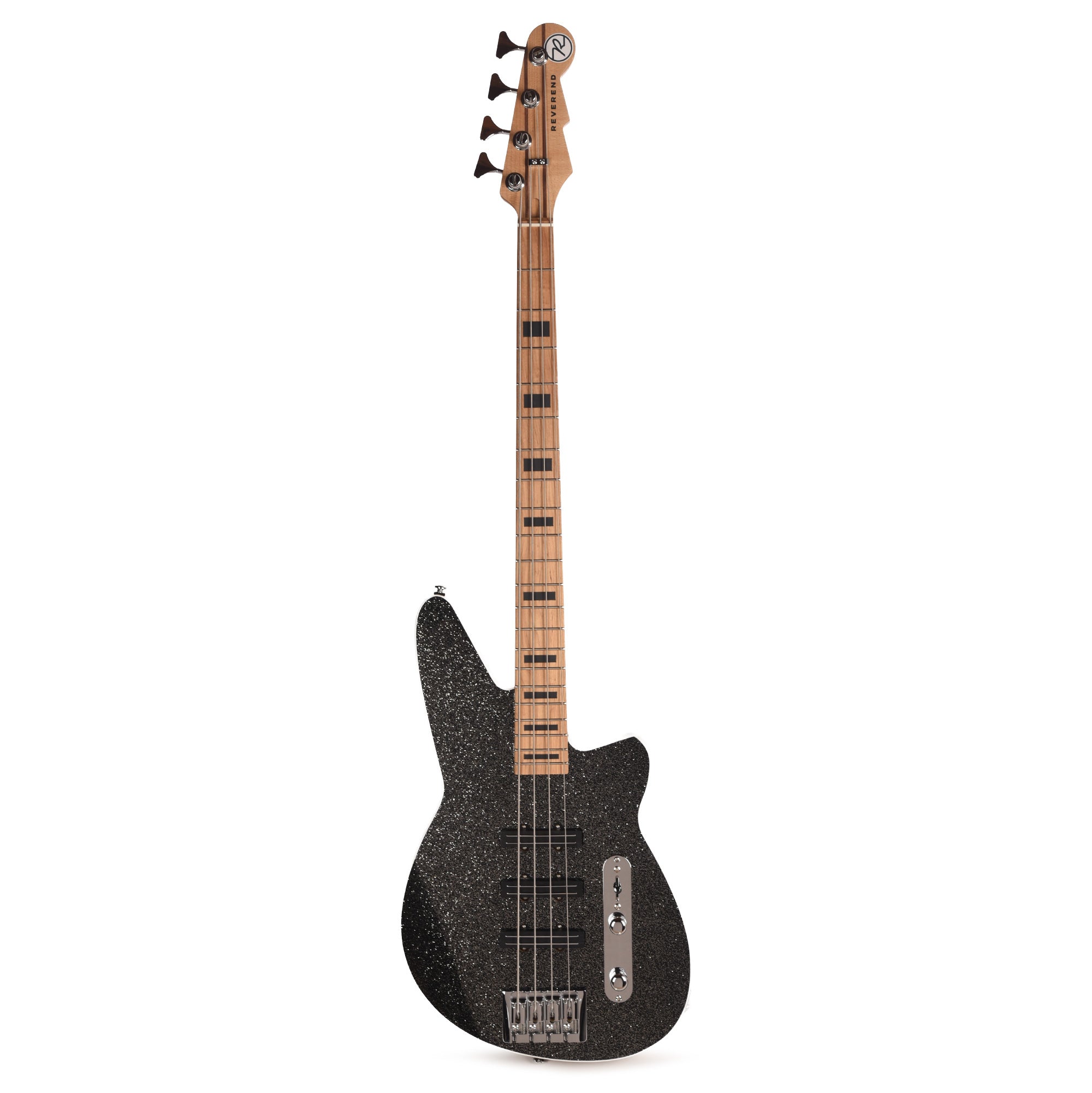 Reverend Triad Bass Guitar Black Sparkle Bass Guitars / 4-String