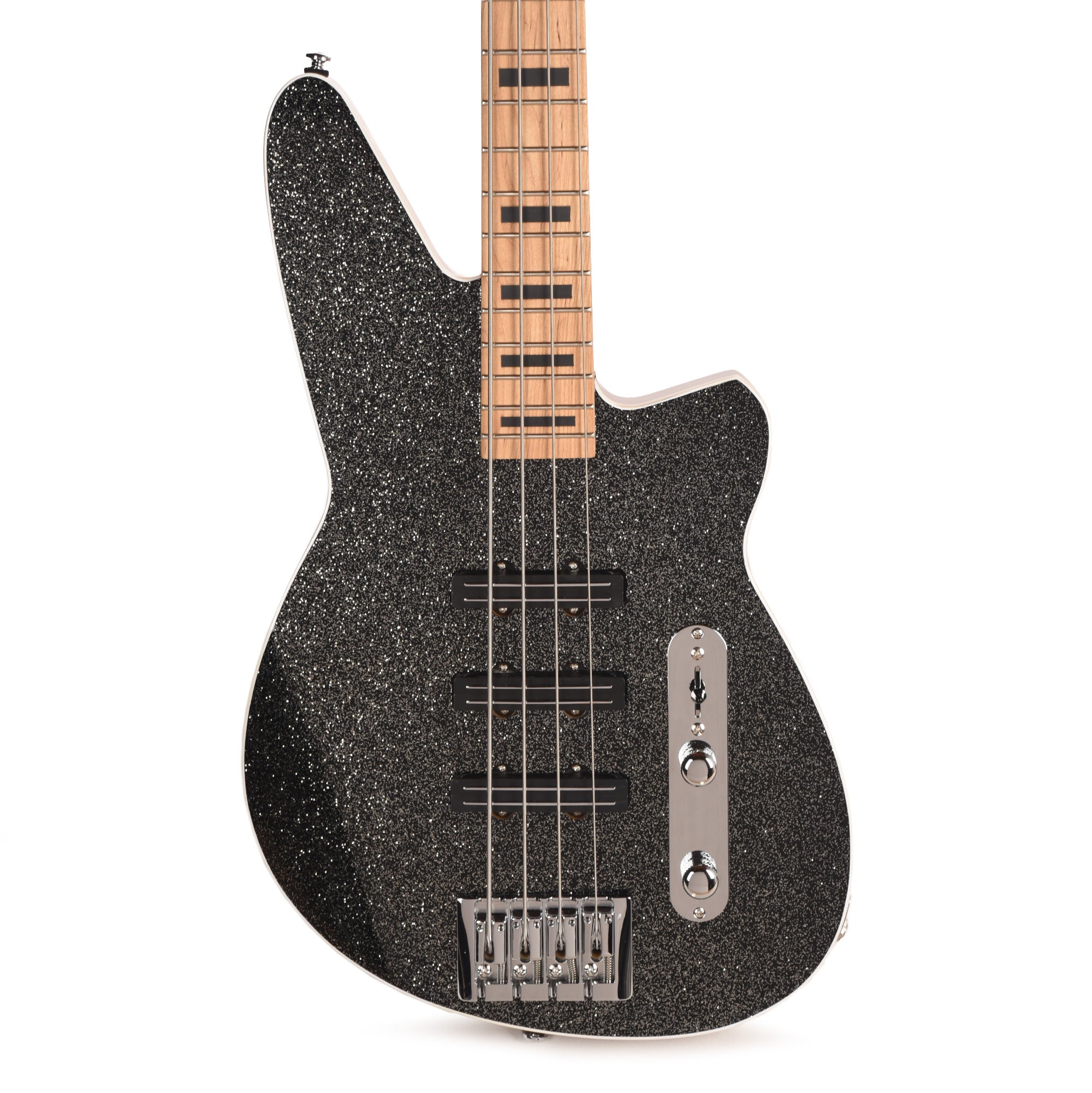 Reverend Triad Bass Guitar Black Sparkle Bass Guitars / 4-String