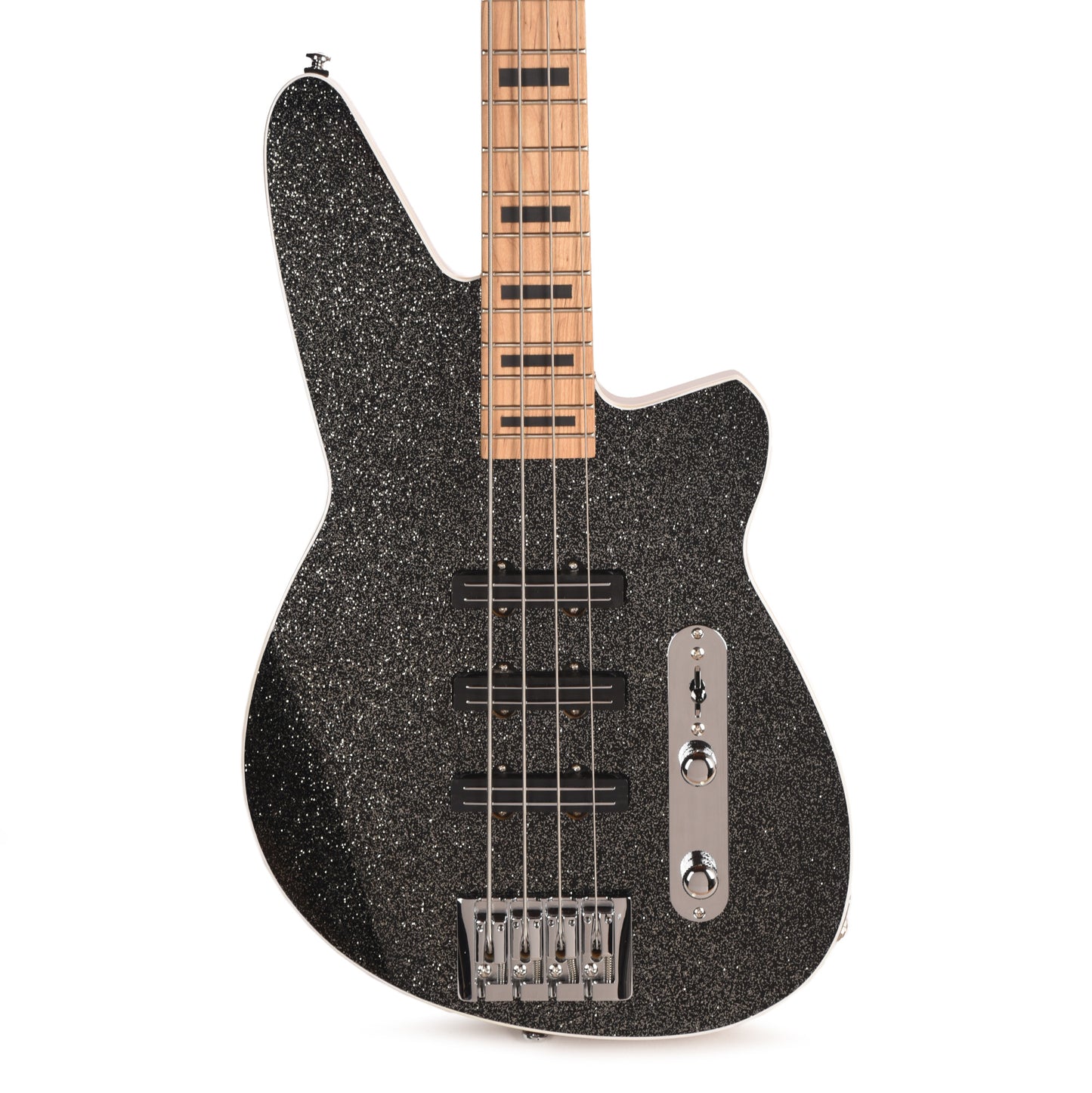 Reverend Triad Bass Guitar Black Sparkle Bass Guitars / 4-String