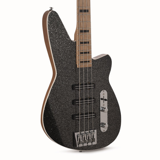Reverend Triad Bass Guitar Black Sparkle Bass Guitars / 4-String