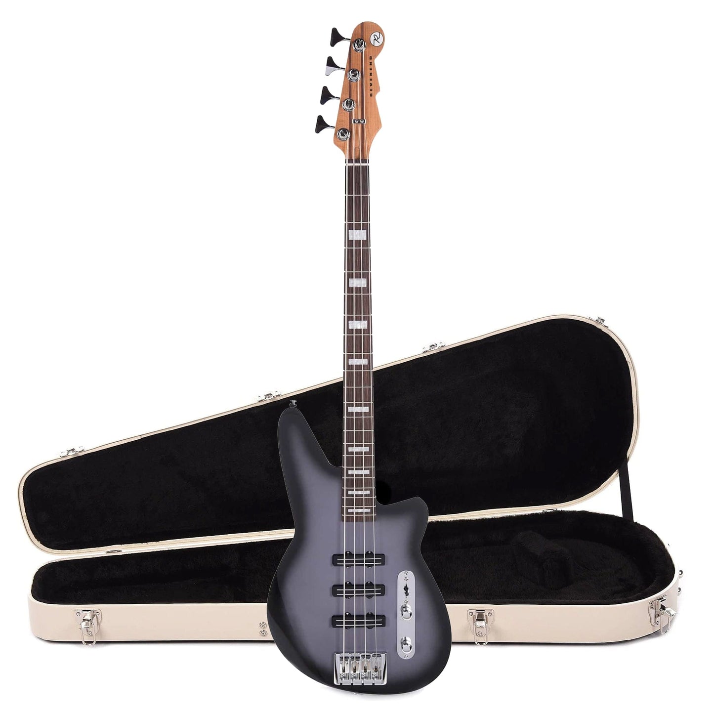 Reverend Triad Bass Periwinkle Burst Hardshell Case Bundle Bass Guitars / 4-String