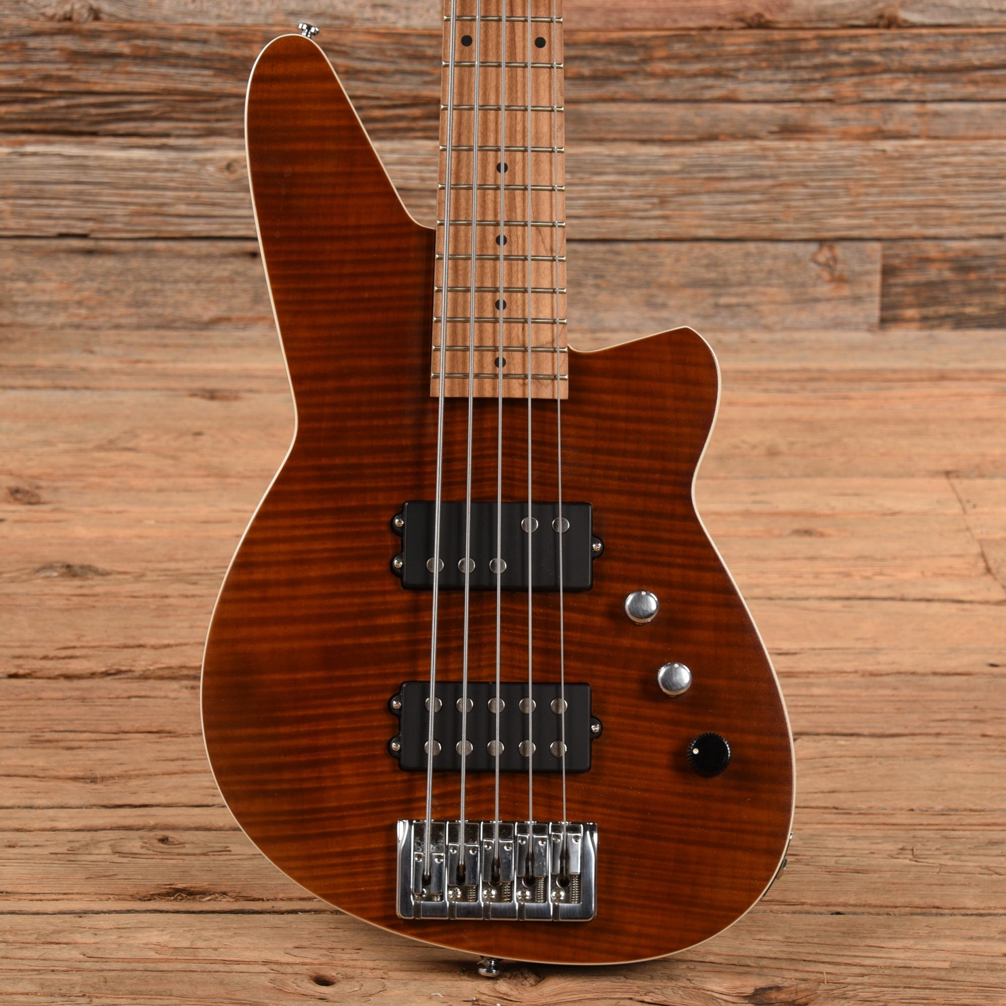Reverend Mercalli 5 FM Violin Brown Bass Guitars / 5-String or More