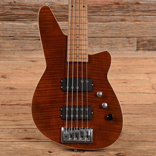Reverend Mercalli 5 FM Violin Brown Bass Guitars / 5-String or More