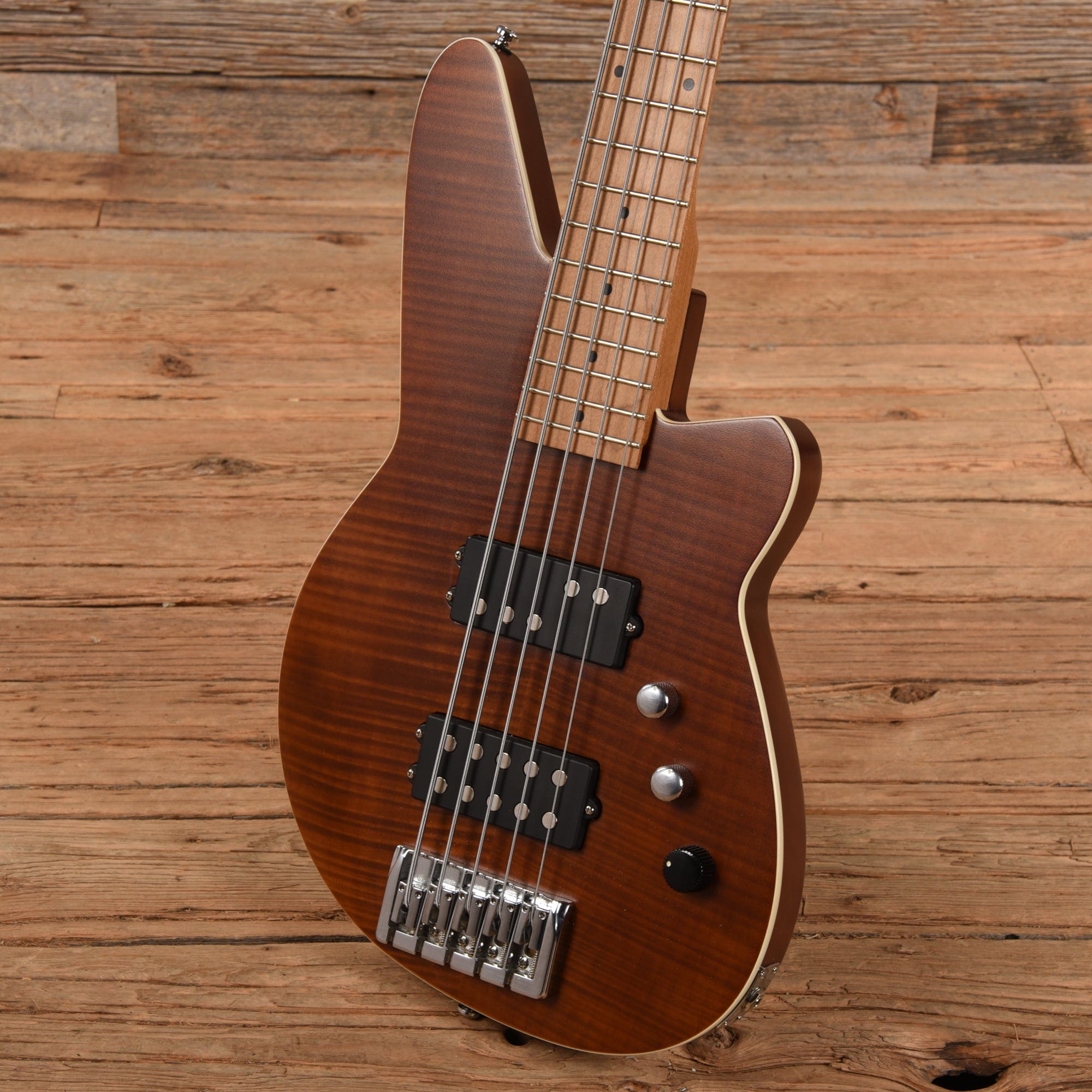 Reverend Mercalli 5 FM Violin Brown Bass Guitars / 5-String or More