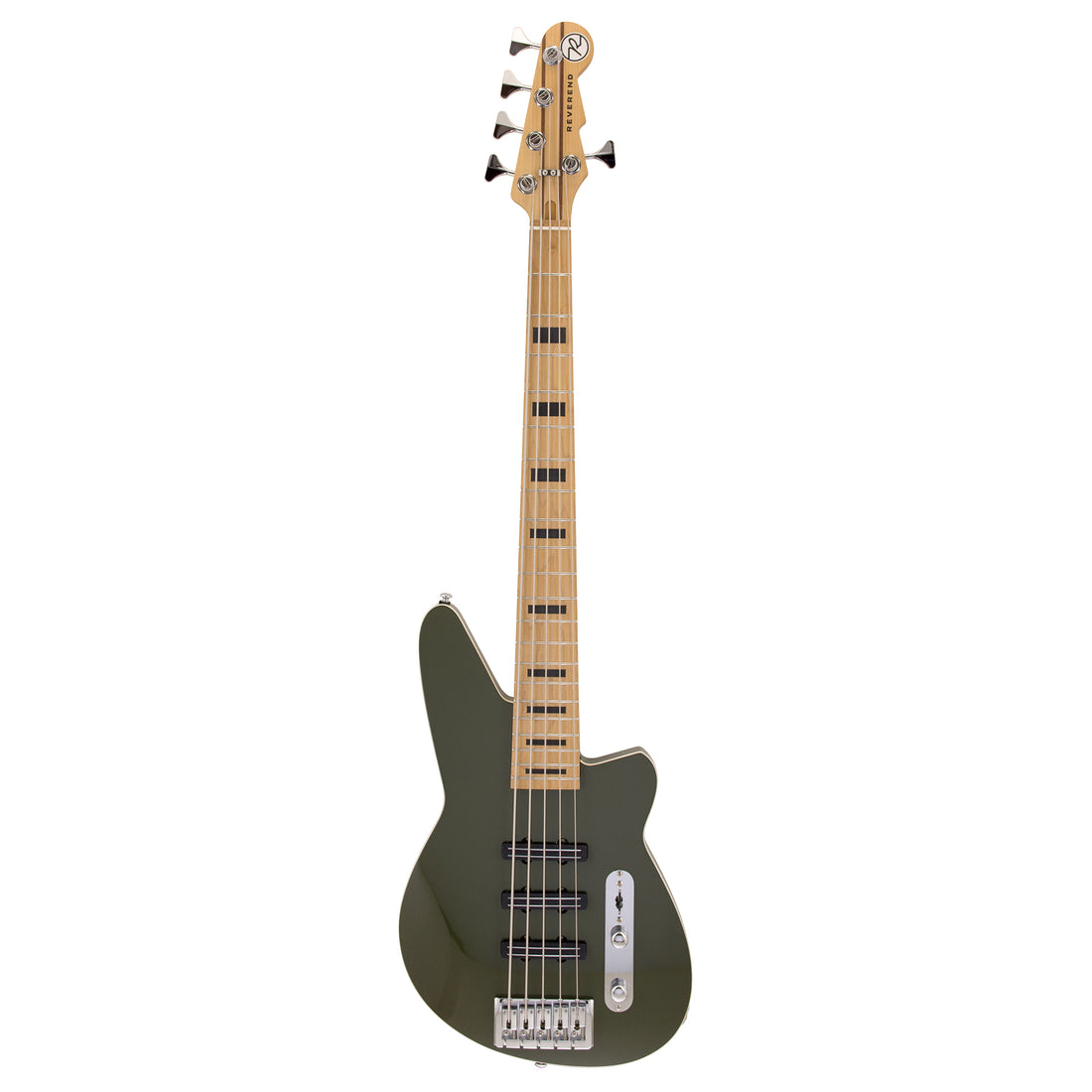 Reverend Triad 5 5-String Bass Guitar Army Green – Chicago Music Exchange