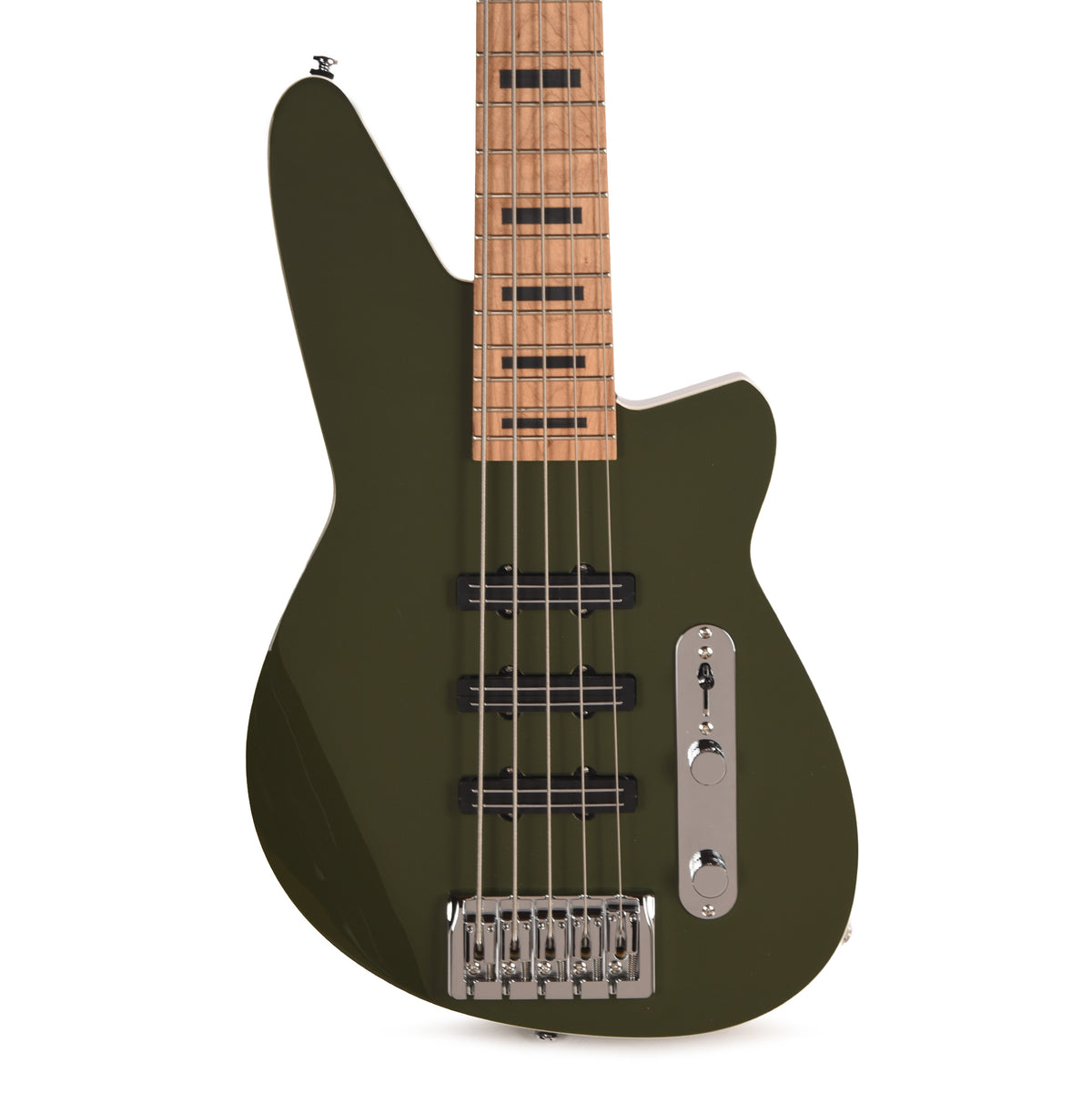 Reverend Triad 5 5-String Bass Guitar Army Green – Chicago Music Exchange