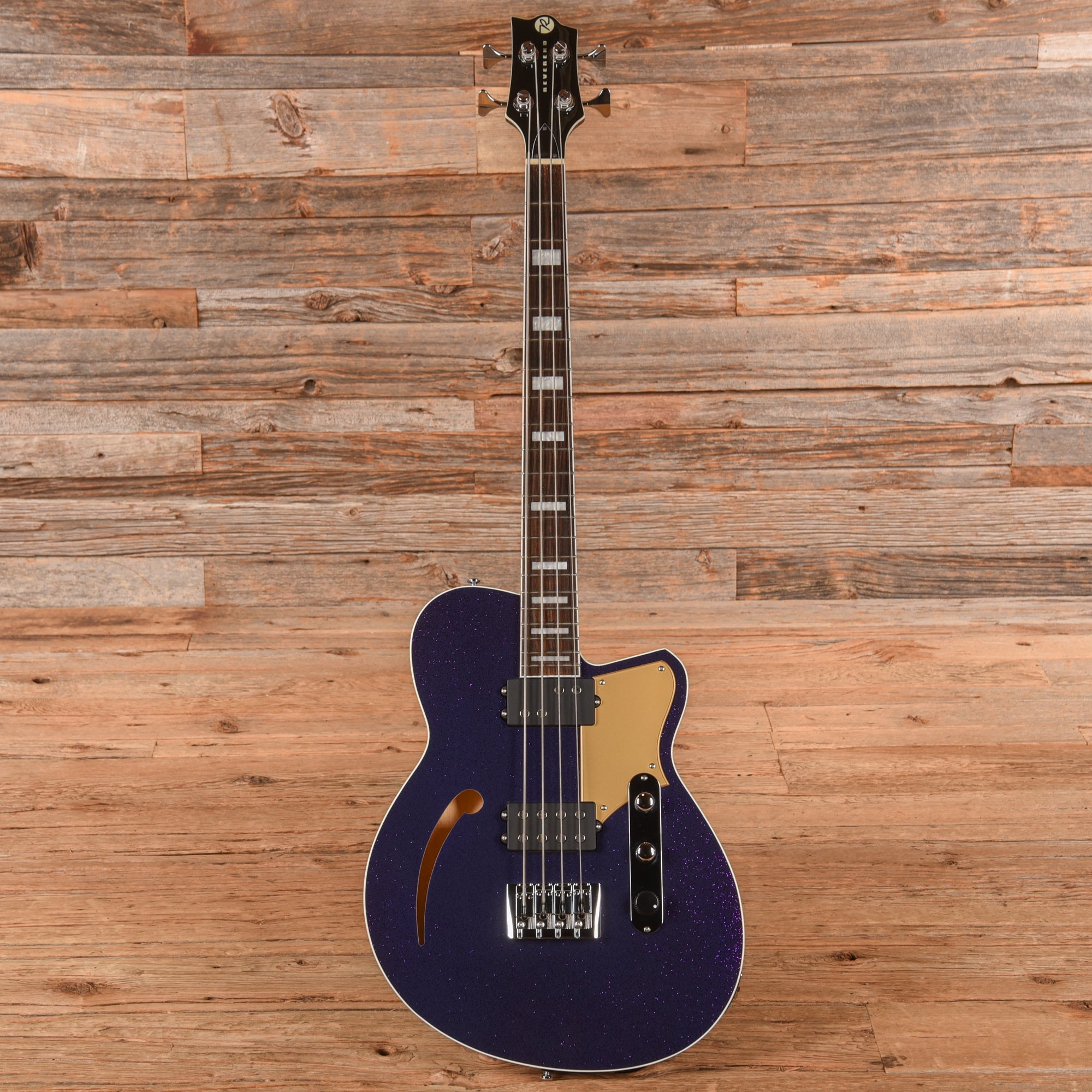 Reverend Linh Le Signature Lil LinhBacker Purple Sparkle Bass Guitars