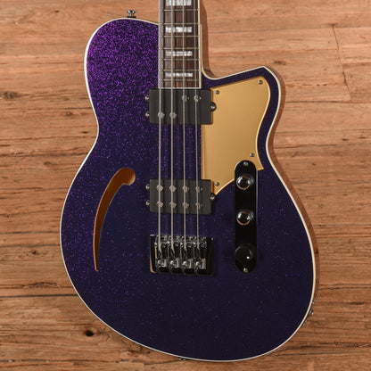 Reverend Linh Le Signature Lil LinhBacker Purple Sparkle Bass Guitars