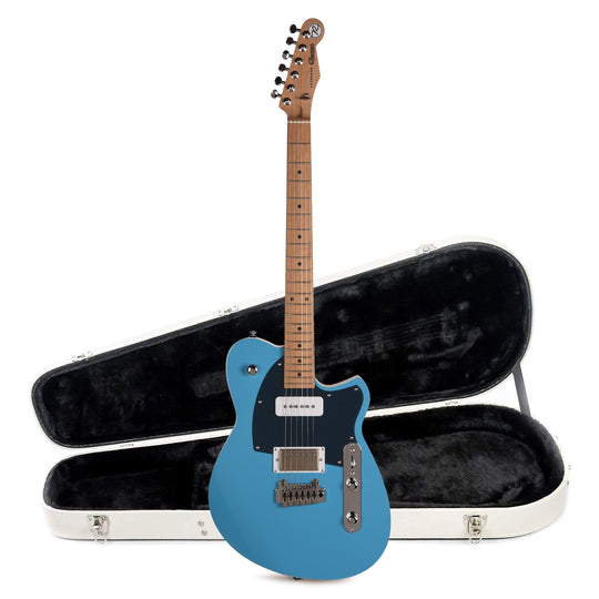 Reverend Charger H90 Electric Guitar w/ Wilkinson Ohana Blue and Teardrop Two Tone Case Bundle Electric Guitars
