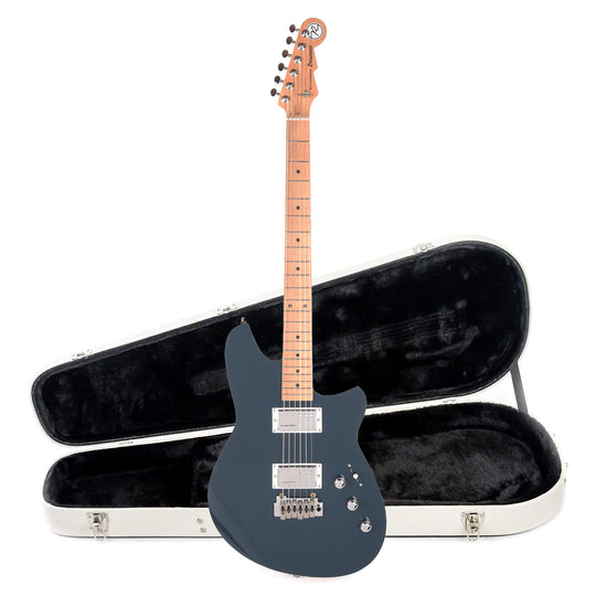 Reverend Descent Baritone Electric Guitar w/ Wilkinson High Tide Blue and Teardrop Two Tone Case Bundle Electric Guitars
