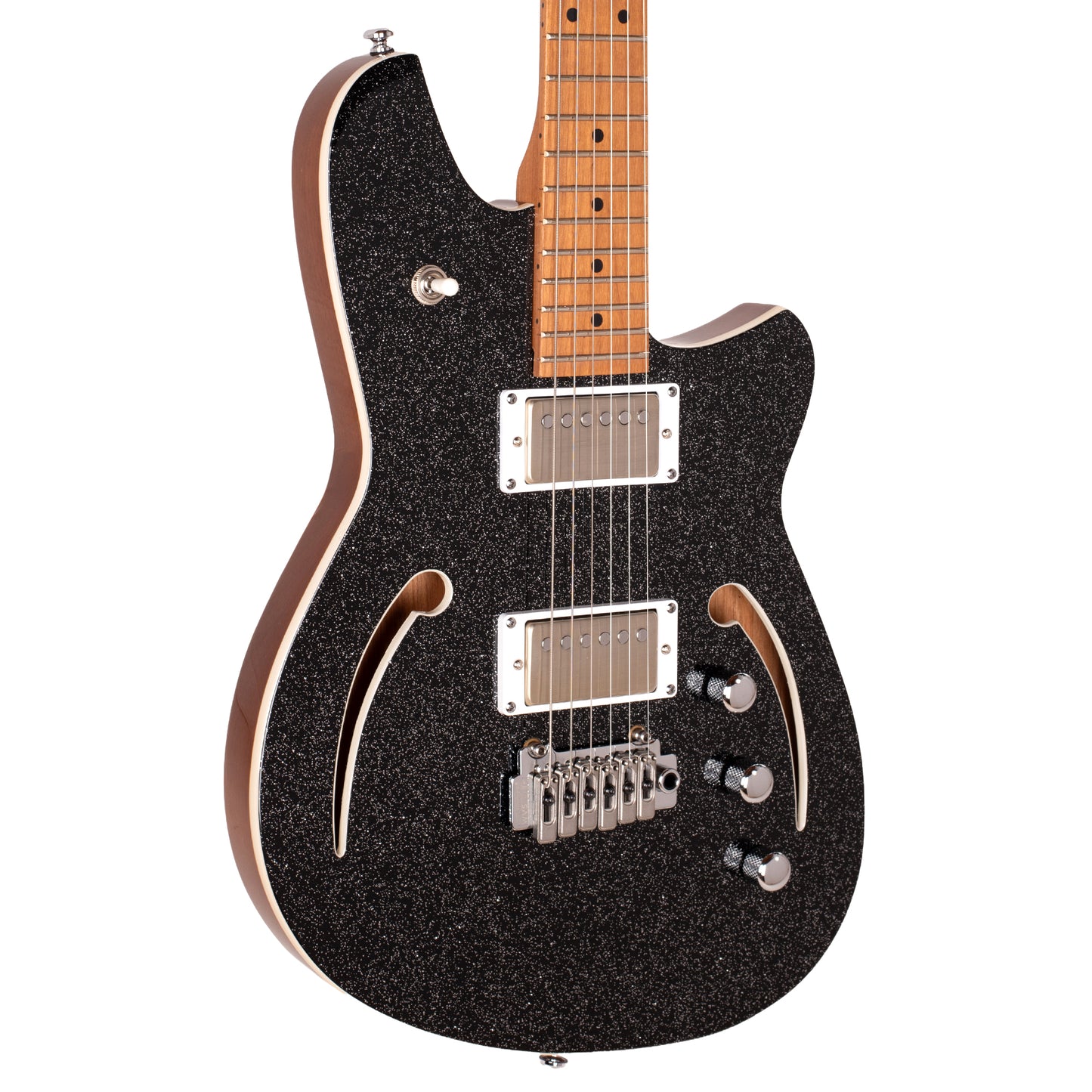 Reverend Kingbolt Air HH Electric Guitar Black Sparkle Electric Guitars