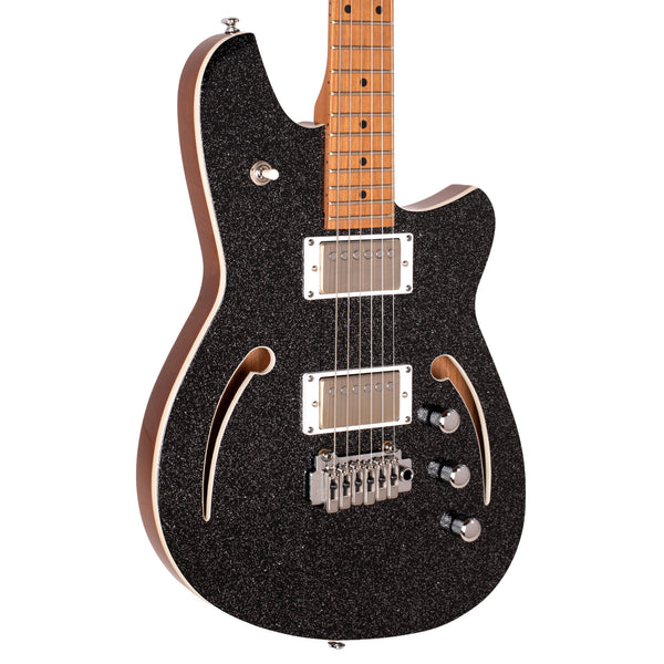 Reverend Kingbolt Air HH Electric Guitar Black Sparkle – Chicago