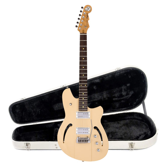 Reverend Kingbolt F-Sonic Electric Guitar Sandstone and Teardrop Two Tone Case Bundle Electric Guitars