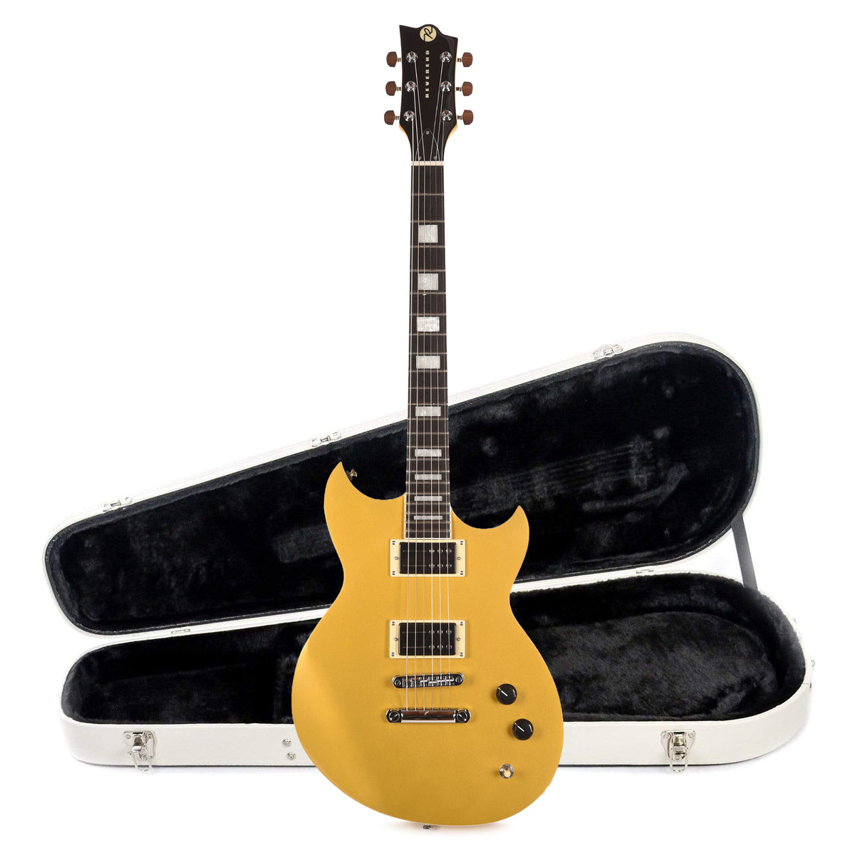 Reverend Robin Finck Signature Electric Guitar Venetian Gold and Teardrop Two Tone Case Bundle Electric Guitars