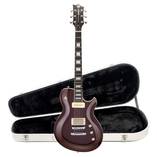 Reverend Roundhouse H90 Electric Guitar Metallic Bronze and Teardrop Two Tone Case Bundle Electric Guitars