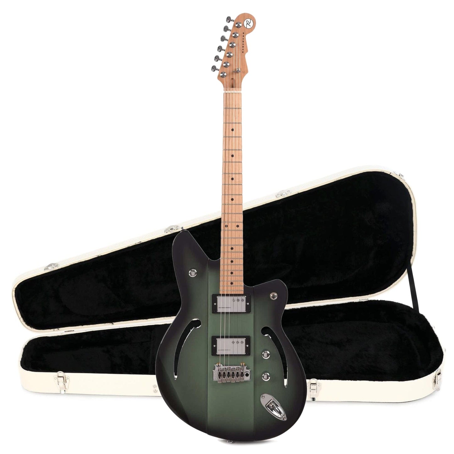 Reverend Air Sonic W Metallic Alpine Burst Hardshell Case Bundle Electric Guitars / Semi-Hollow