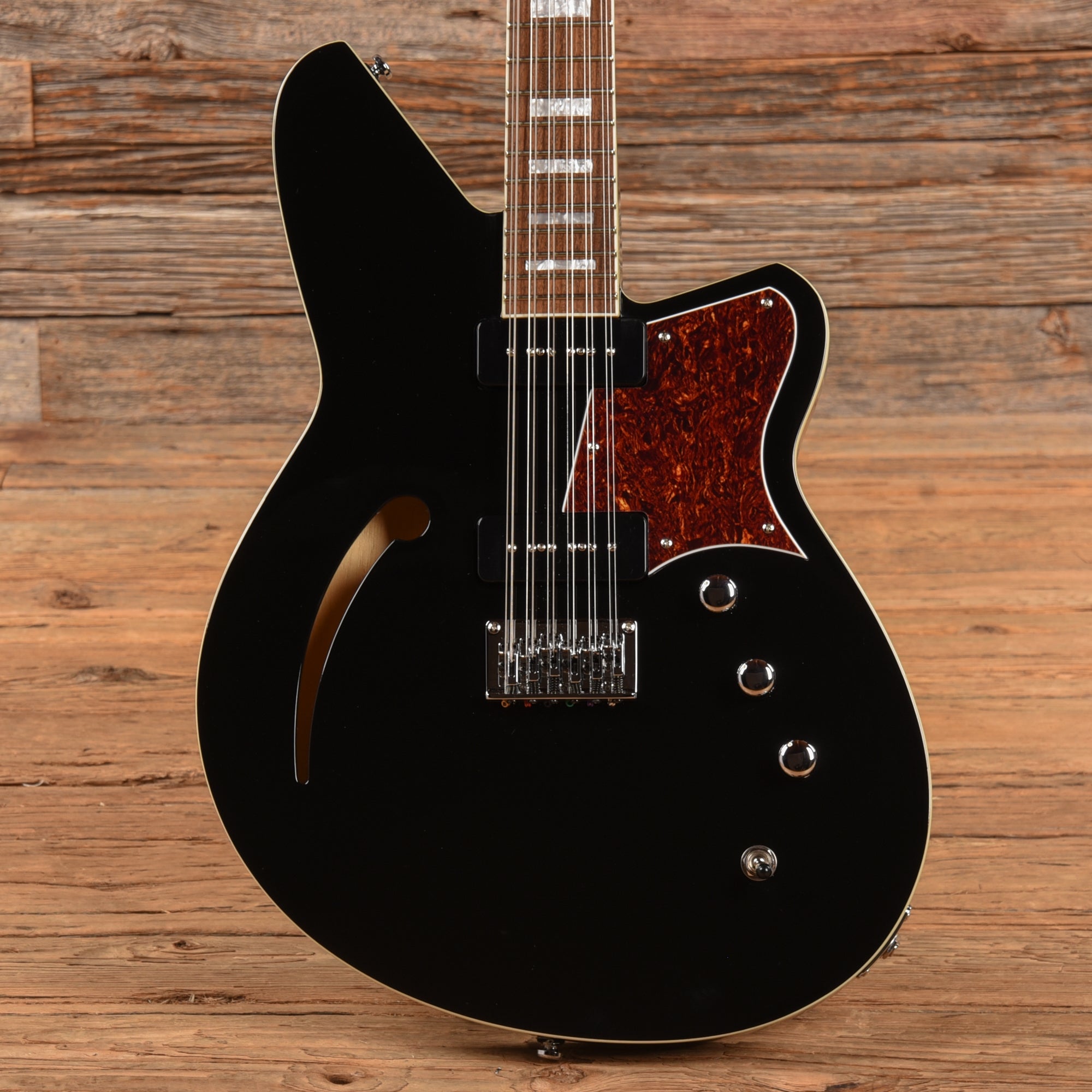 Reverend Airwave 12-String Black Electric Guitars / Semi-Hollow