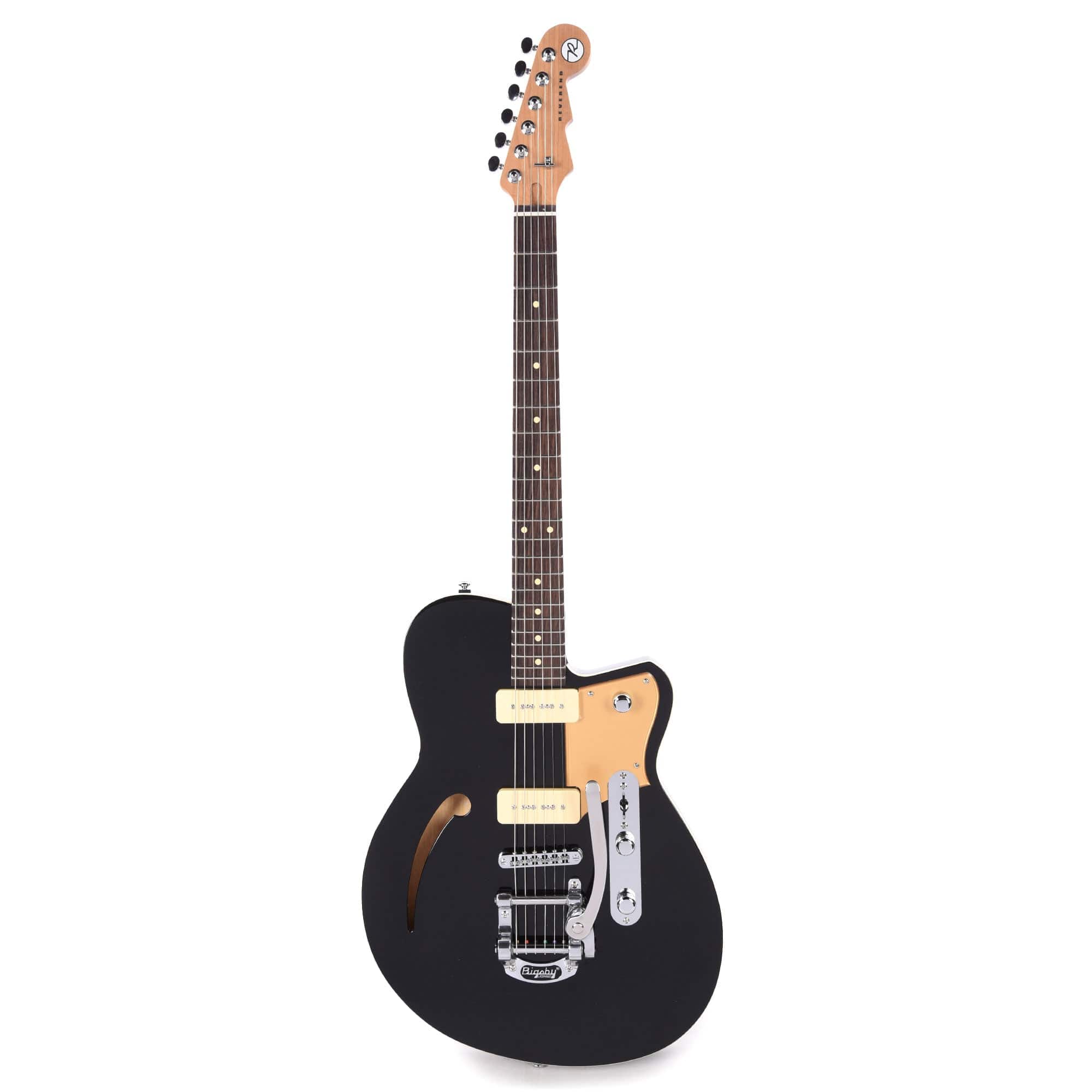 Reverend Club King 290 – Bigsby Midnight Black Electric Guitars / Semi-Hollow