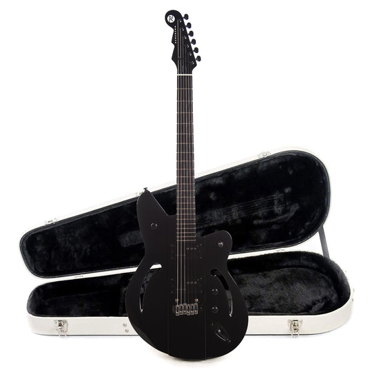 Reverend Air Sonic W Blackout Edition Hardshell Case Bundle Electric Guitars / Solid Body