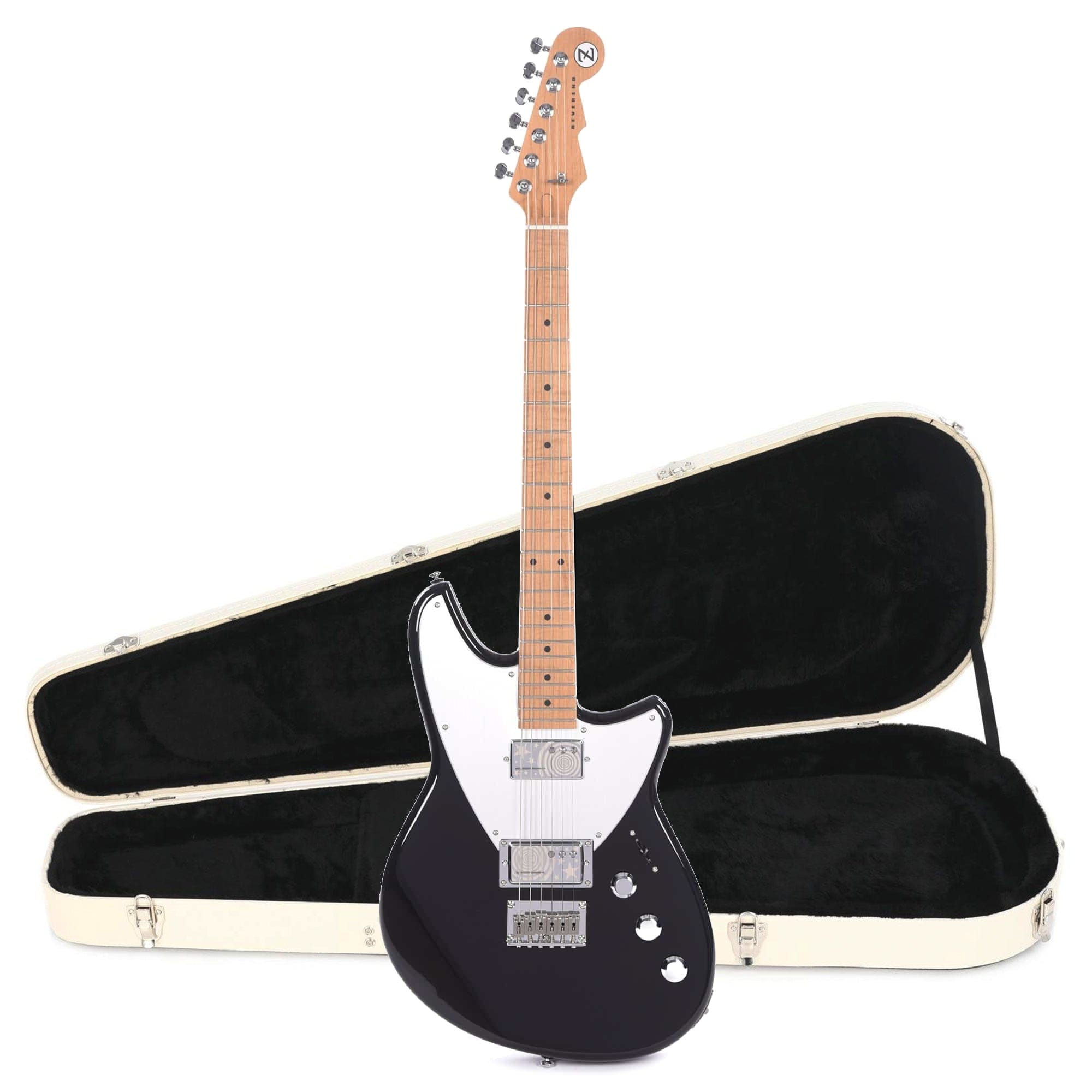 Reverend Billy Corgan Signature Z-One Midnight Black Hardshell Case Bundle Electric Guitars / Solid Body