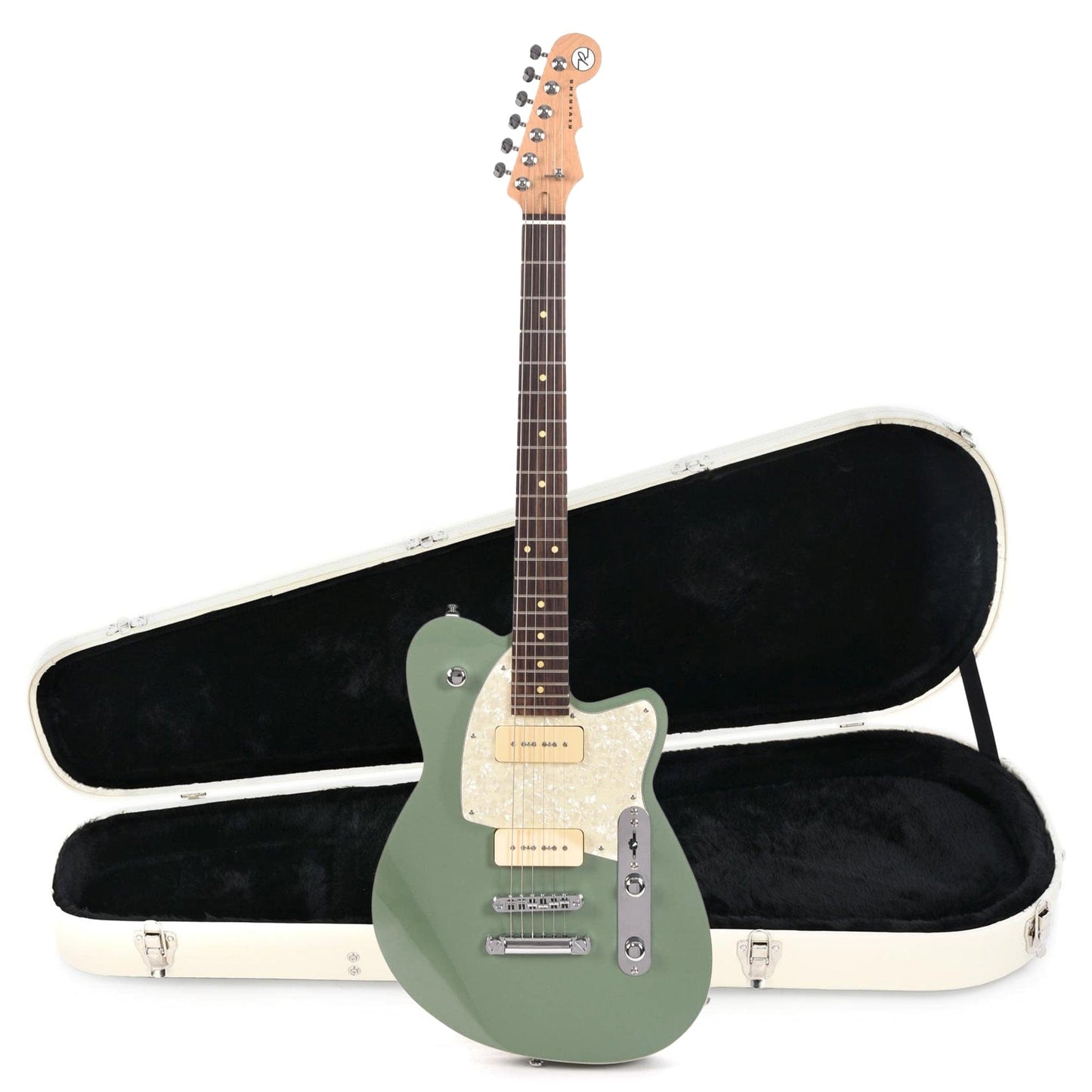 Reverend Charger 290 Metallic Alpine Hardshell Case Bundle Electric Guitars / Solid Body